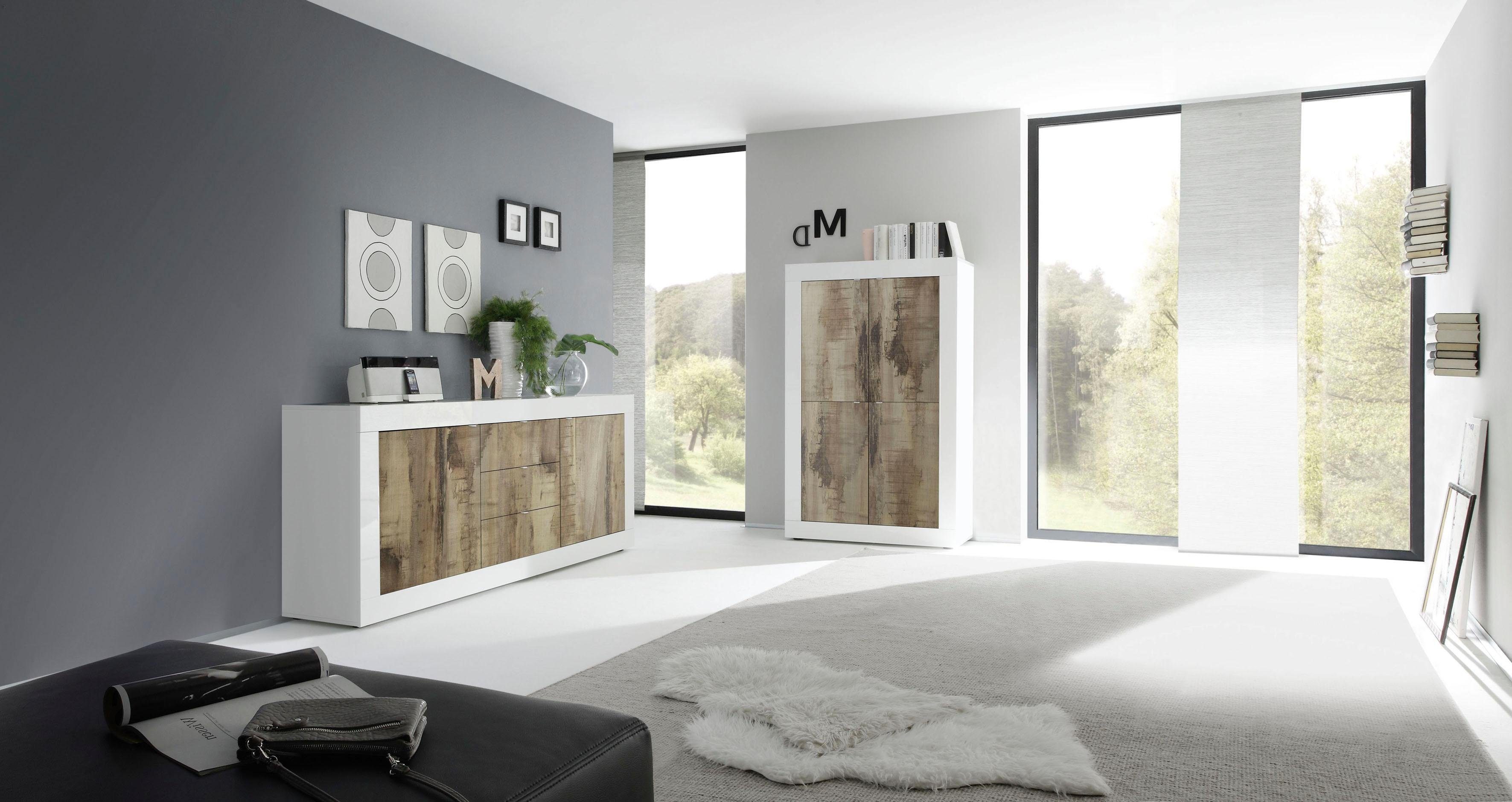 INOSIGN Highboard Basis hoogte 162 cm, breedte 102 cm, commode 4 deuren, hoge commode Metalen handgreep, moderne frame-uitstraling, veel opbergruimte, kleurkeuze