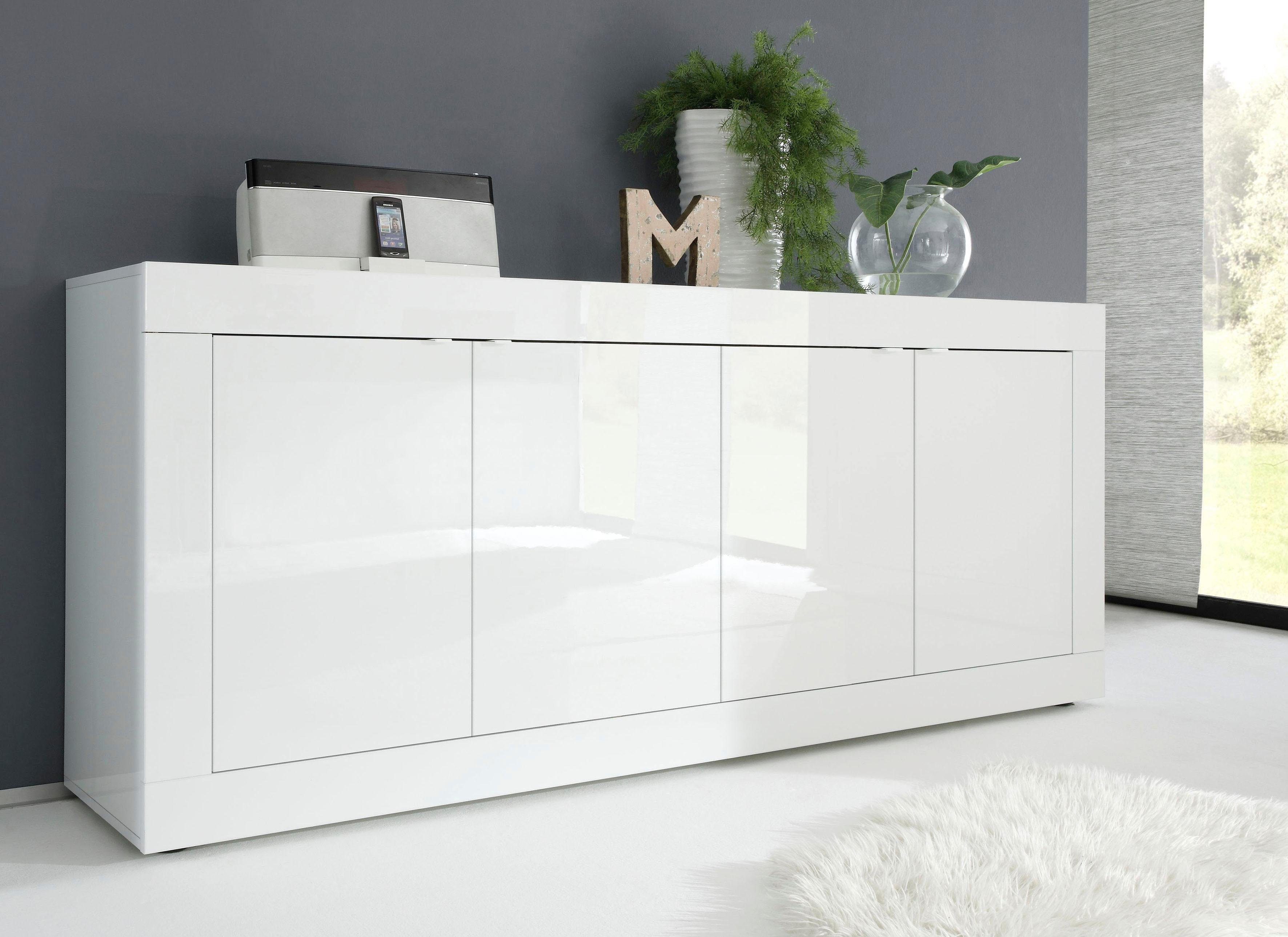 INOSIGN Dressoir Basis breedte 207 cm, commode 4 deuren, dressoir, Metalen handgreep, moderne frame-uitstraling, veel opbergruimte, kleurkeuze
