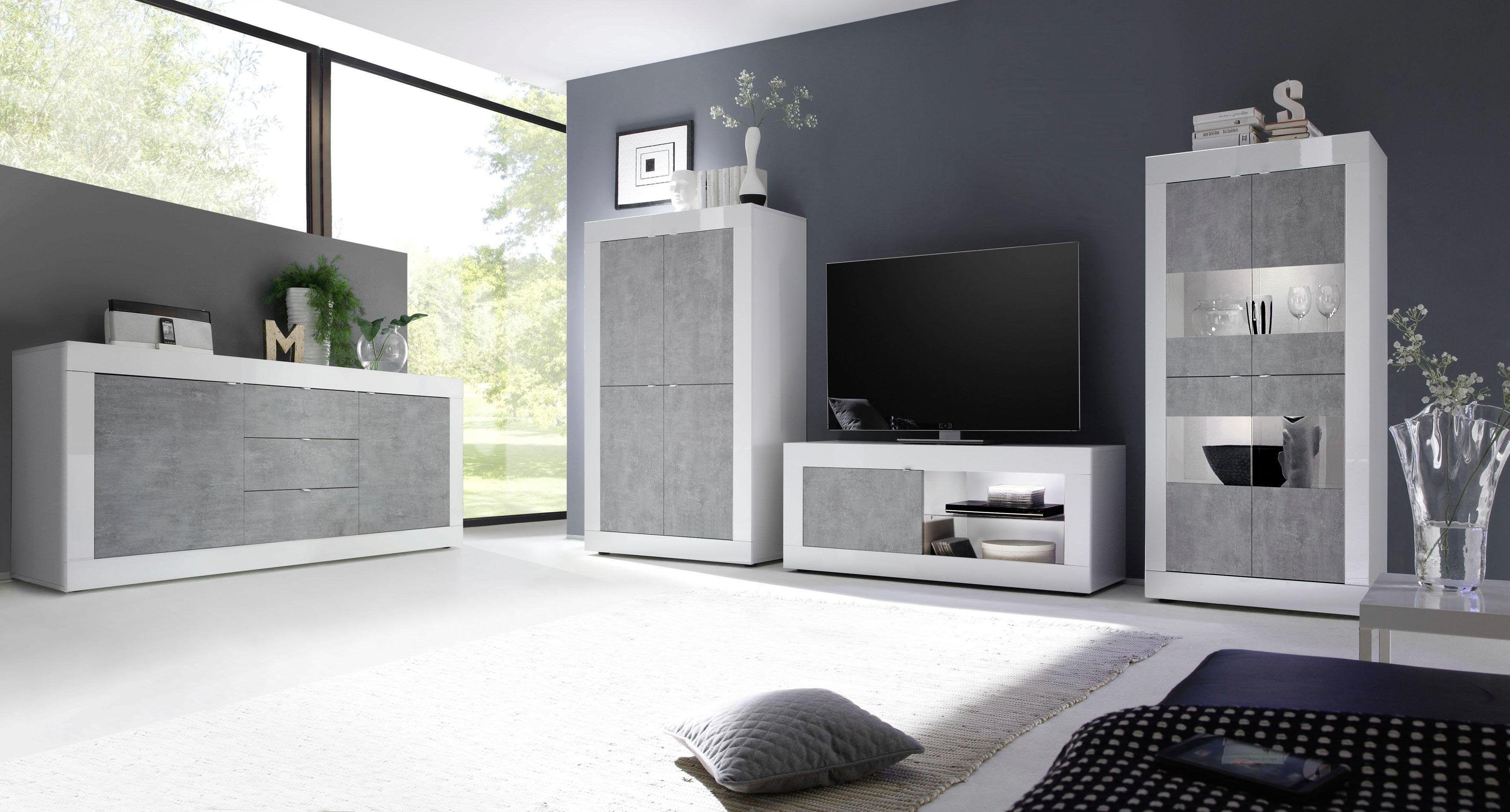INOSIGN Dressoir Basis breedte 210 cm, commode 2 deuren, 3 lades, dressoir, Metalen handgreep, moderne frame-uitstraling, veel opbergruimte, kleurkeuze