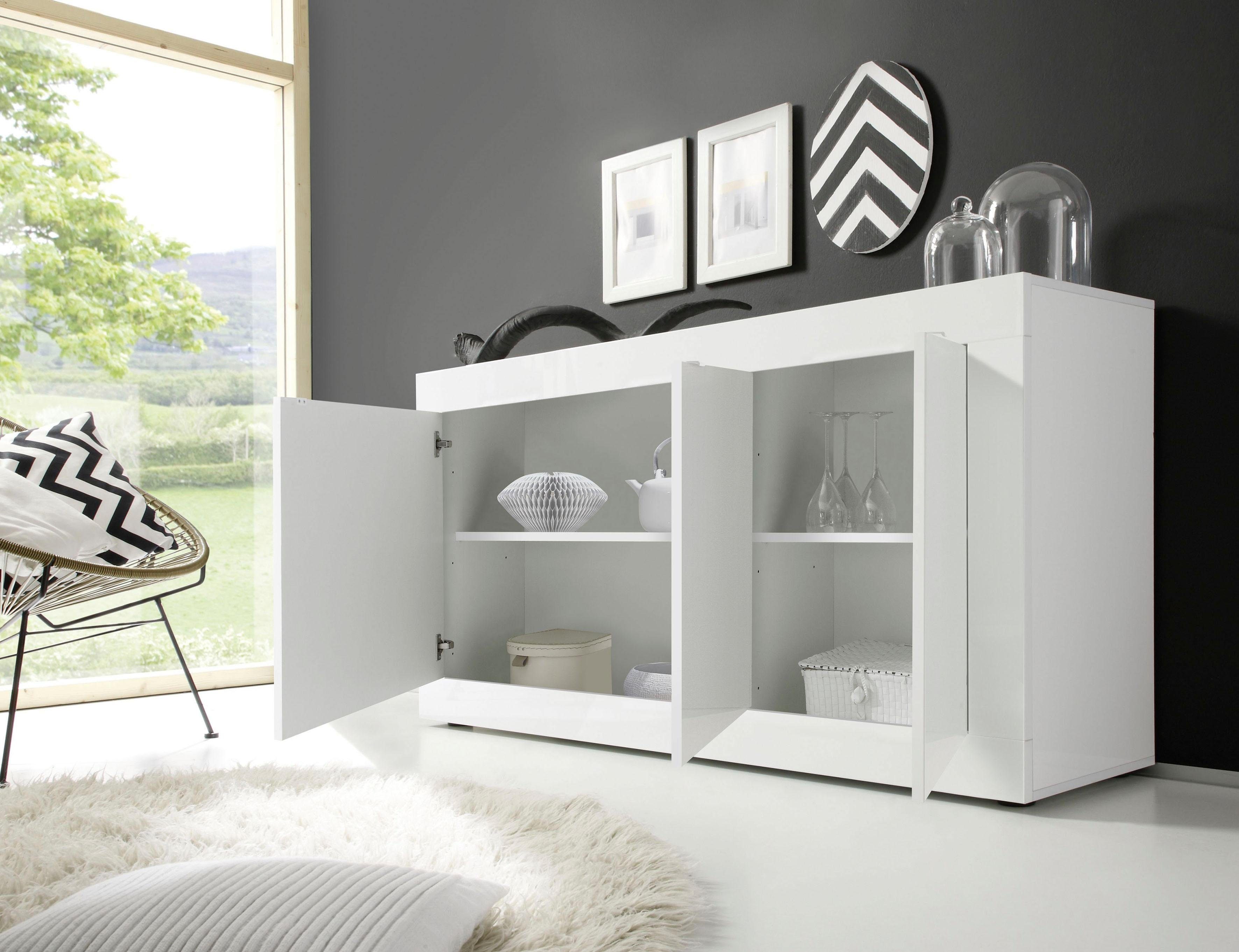 INOSIGN Dressoir Basis breedte 160 cm, commode 3 deuren, dressoir, Metalen handgreep, moderne frame-uitstraling, veel opbergruimte, kleurkeuze