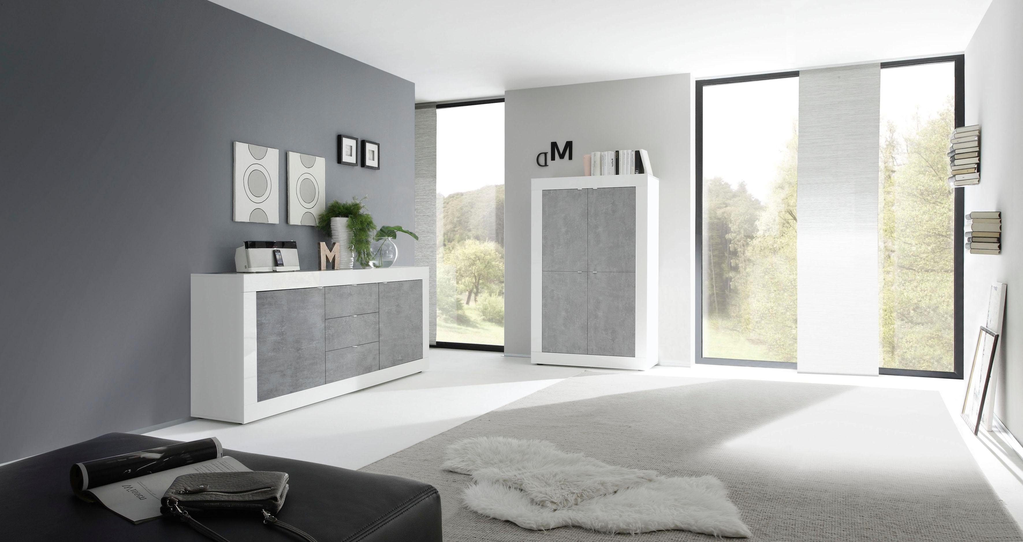 INOSIGN Dressoir Basis breedte 210 cm, commode 2 deuren, 3 lades, dressoir, Metalen handgreep, moderne frame-uitstraling, veel opbergruimte, kleurkeuze