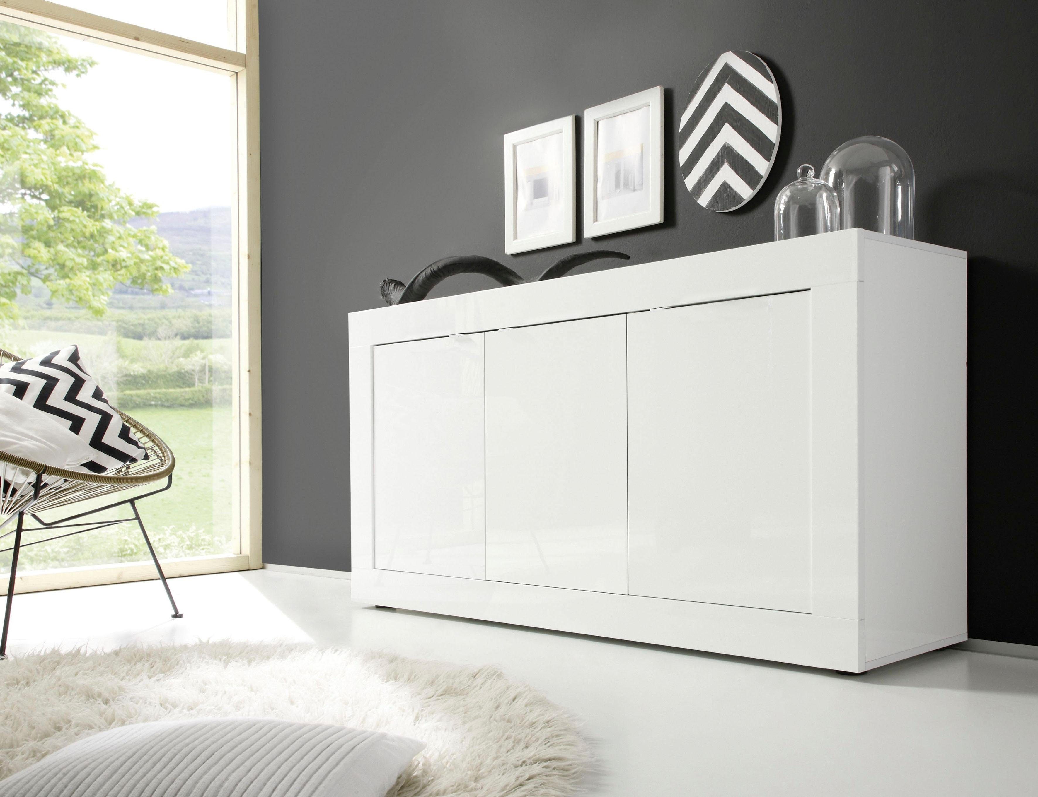 INOSIGN Dressoir Basis breedte 160 cm, commode 3 deuren, dressoir, Metalen handgreep, moderne frame-uitstraling, veel opbergruimte, kleurkeuze