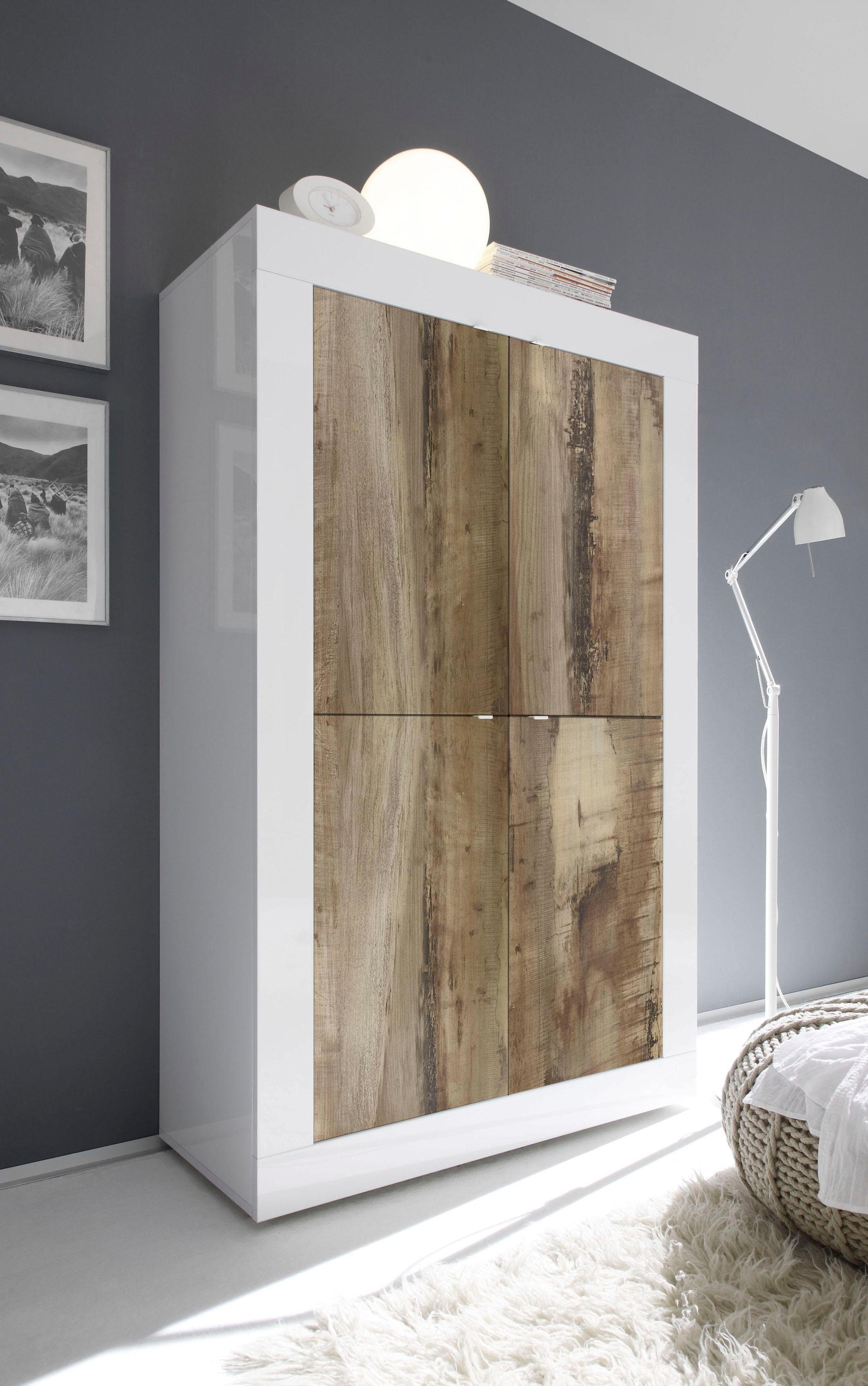 INOSIGN Highboard Basis hoogte 162 cm, breedte 102 cm, commode 4 deuren, hoge commode Metalen handgreep, moderne frame-uitstraling, veel opbergruimte, kleurkeuze