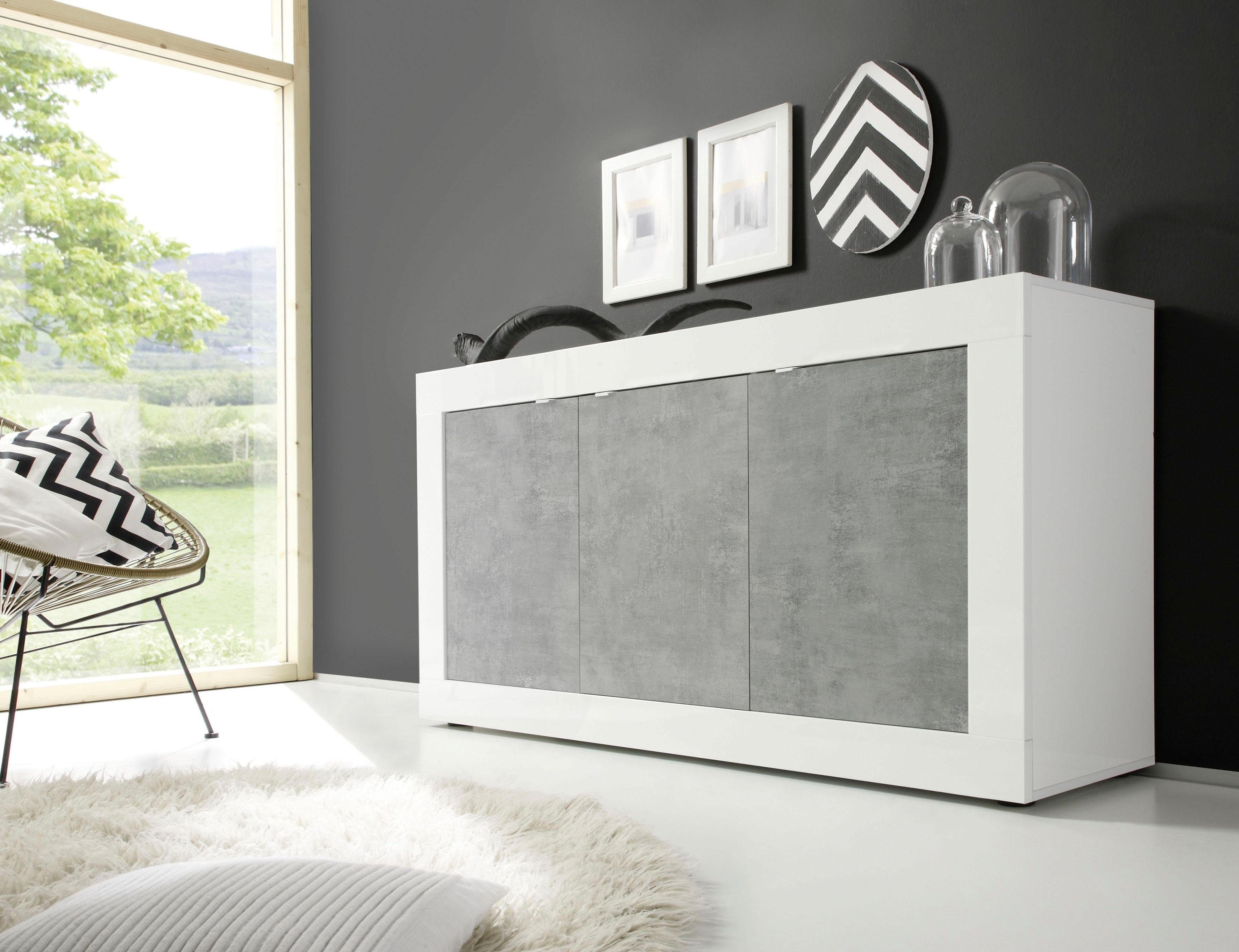 INOSIGN Dressoir Basis breedte 160 cm, commode 3 deuren, dressoir, Metalen handgreep, moderne frame-uitstraling, veel opbergruimte, kleurkeuze