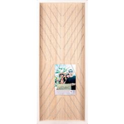 walther sierobject voor aan de wand memobord everywhere rechthoekig, houten board met nylonkoordjes bruin