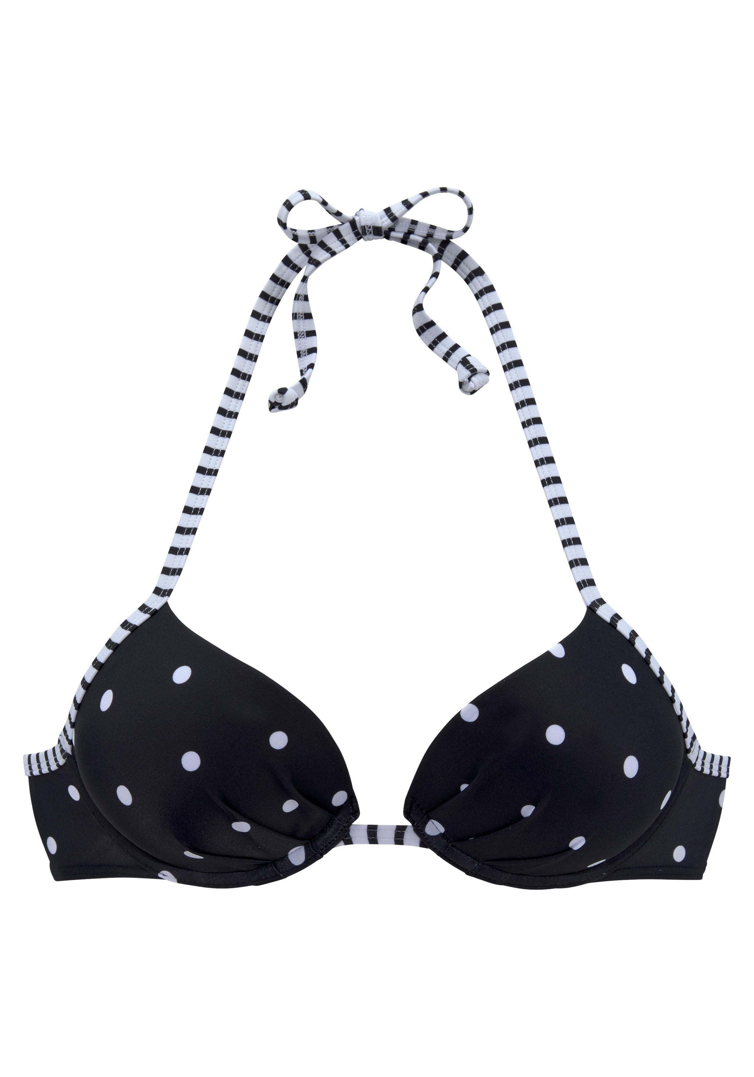 s.Oliver RED LABEL Beachwear Push-upbikinitop AUDREY met stippen en strepen