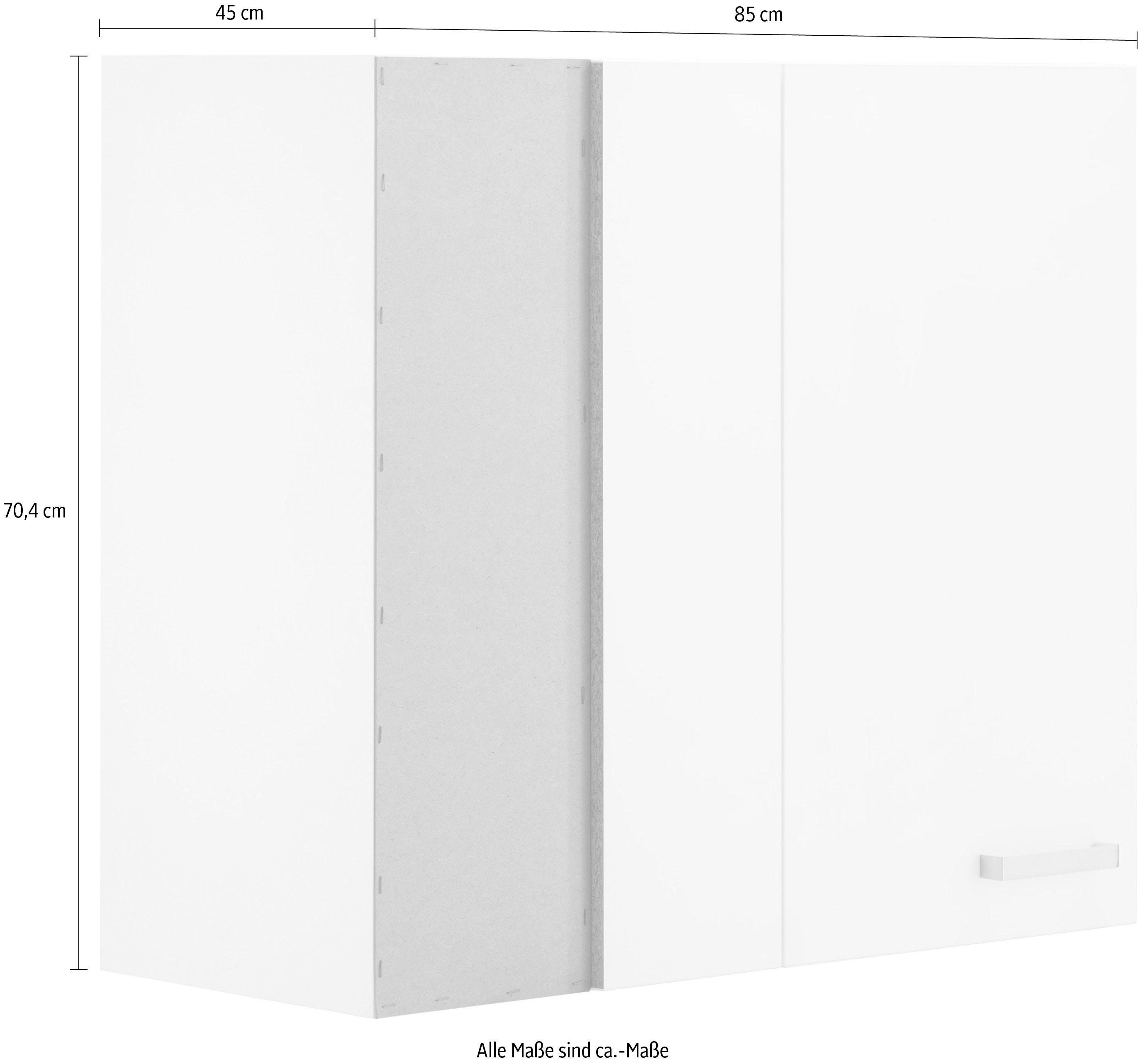 OPTIFIT Hangend hoekkastje Parma Breedte 85 x 45 cm