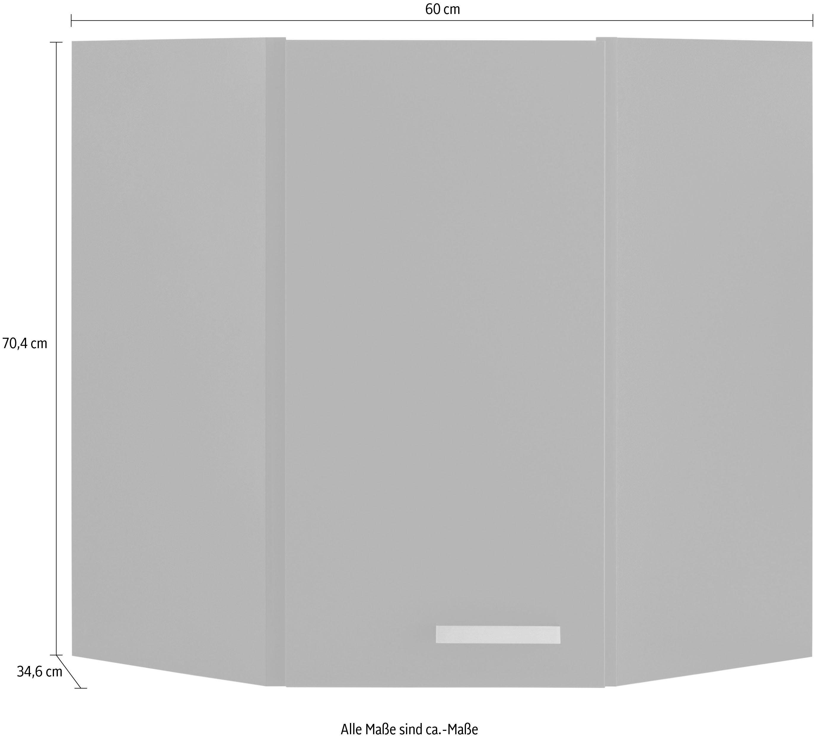 OPTIFIT Hangend hoekkastje Parma Breedte 60x60 cm