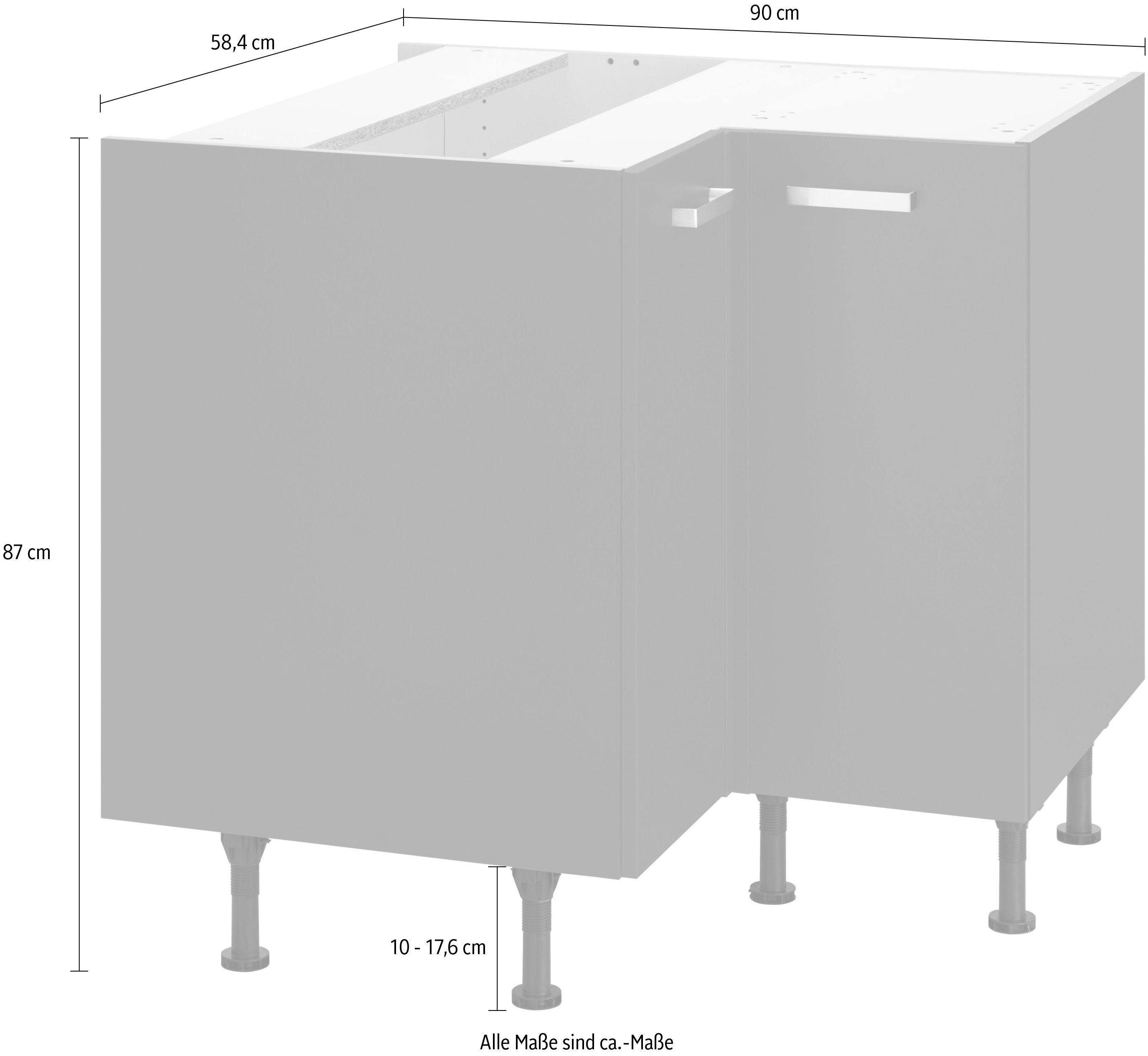 OPTIFIT Hoekonderkast Parma Breedte 90x 90 cm
