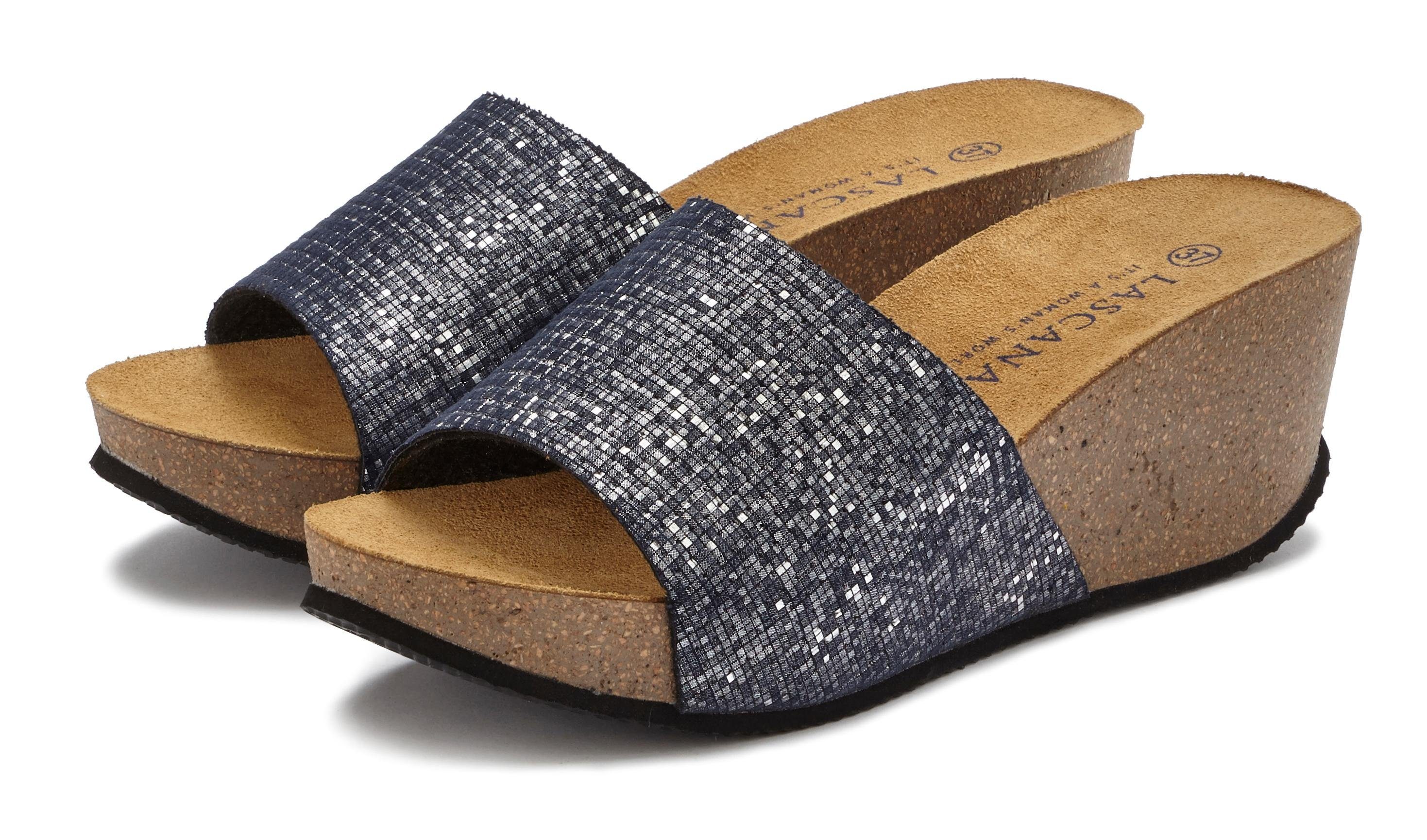 Lascana Slippers met sleehak en kurkvoetbed bestellen bij | OTTO