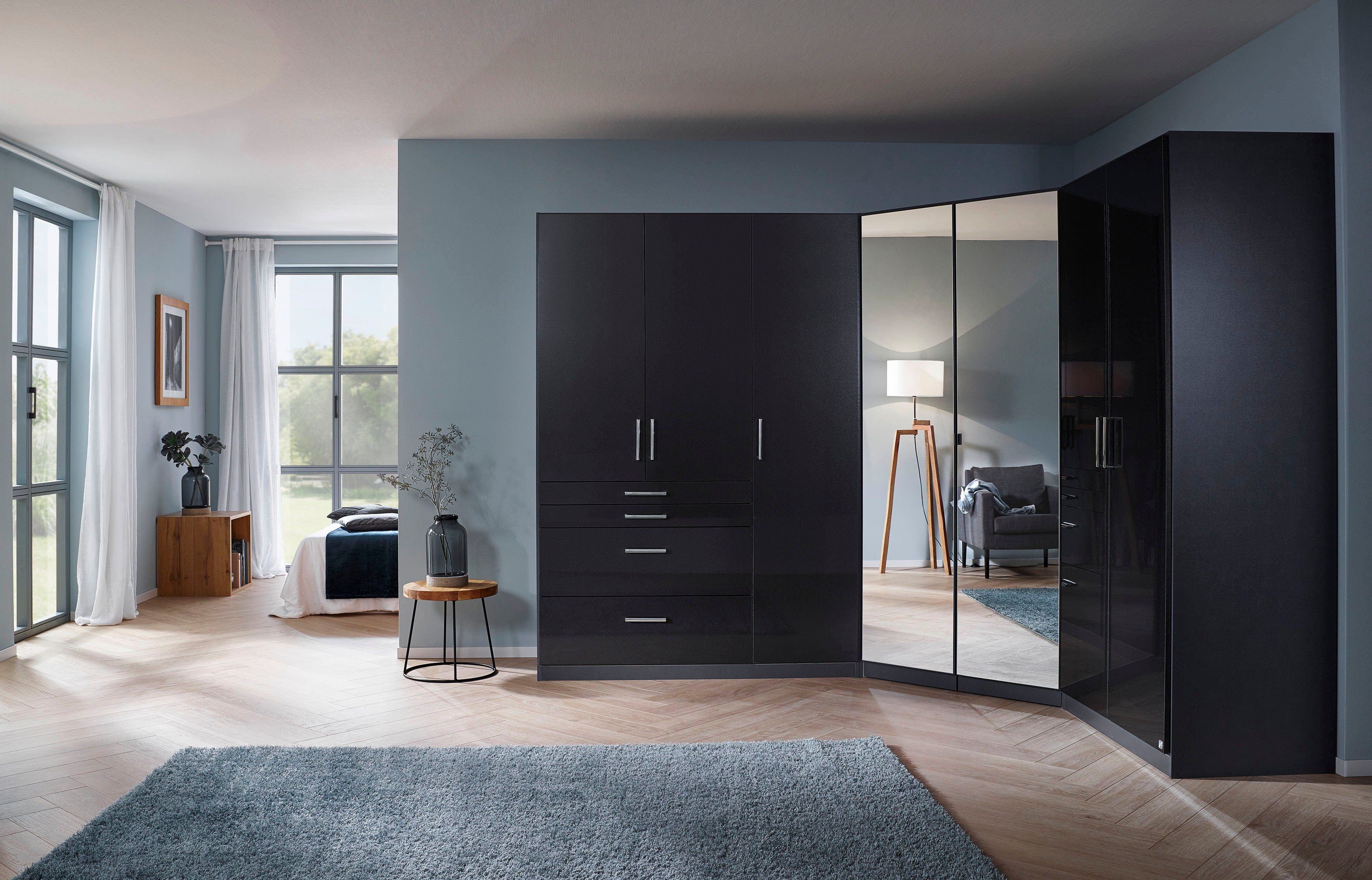 rauch Kastenset Kledingkast kast garderobe garderobekast hoekkast HOMBURG veel opbergruimte, bovenste lade met indeling made in germany