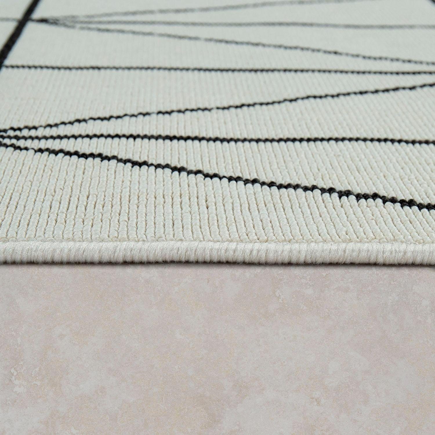 Paco Home Vloerkleed Brugge 224 Platweefsel, modern geometrisch motief, geschikt voor binnen en buiten