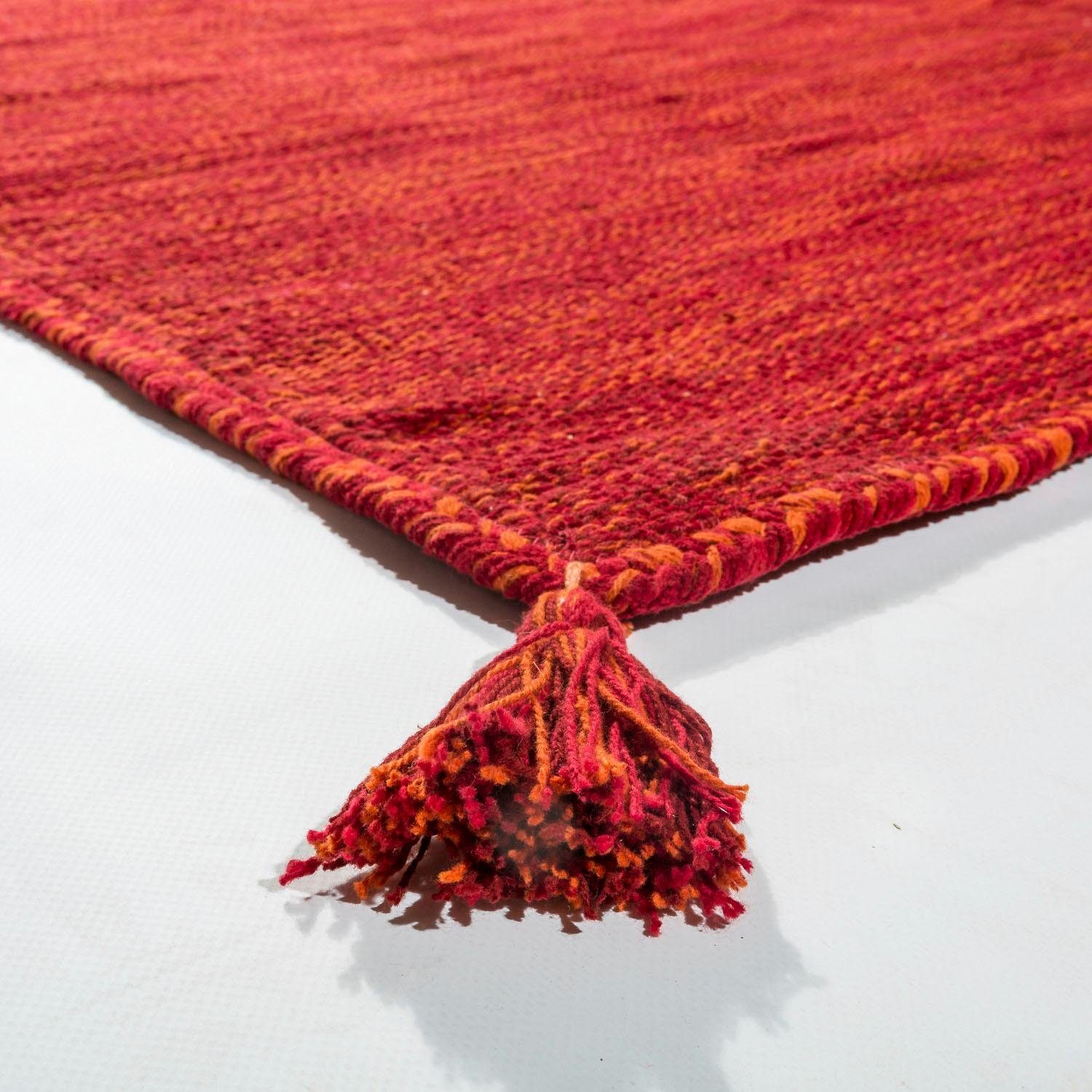 Paco Home Vloerkleed Kilim 210 Handgeweven, platweefsel, puur katoen, met de hand geweven, unikleurig