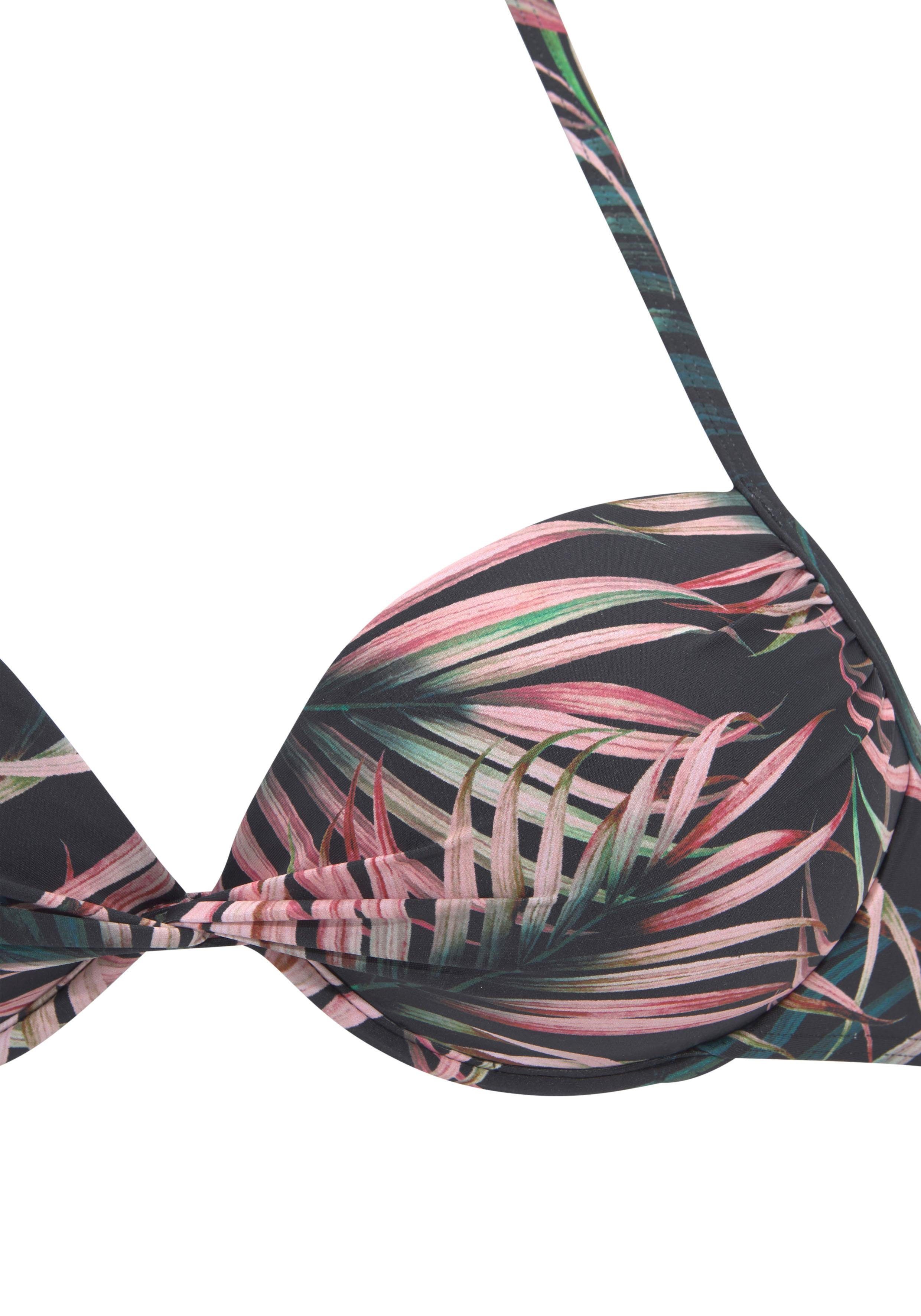 Lascana Push-upbikinitop Reese met palm print