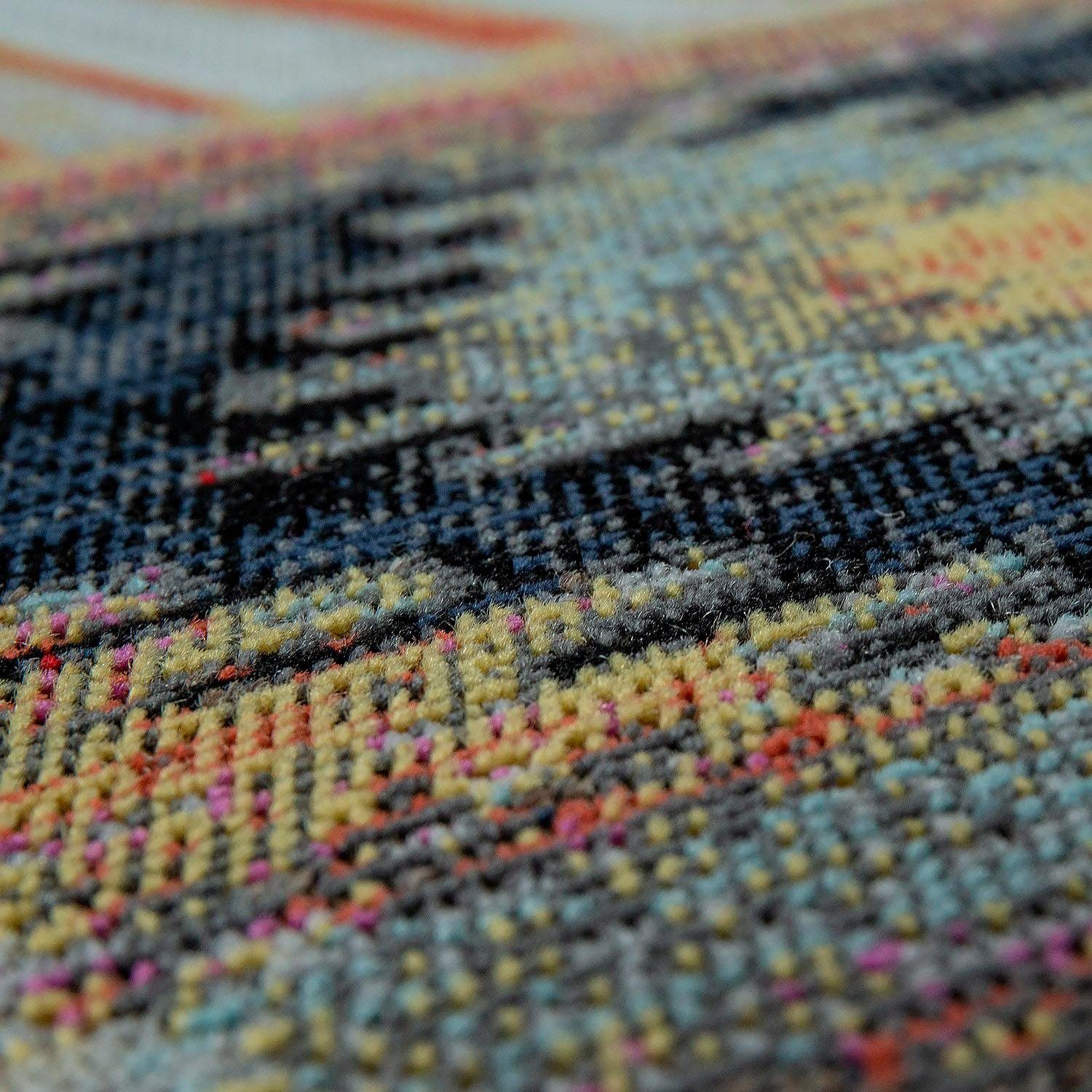 Paco Home Vloerkleed Artigo 406 Korte pool, patchwork motief, vintage-design, geschikt voor binnen en buiten