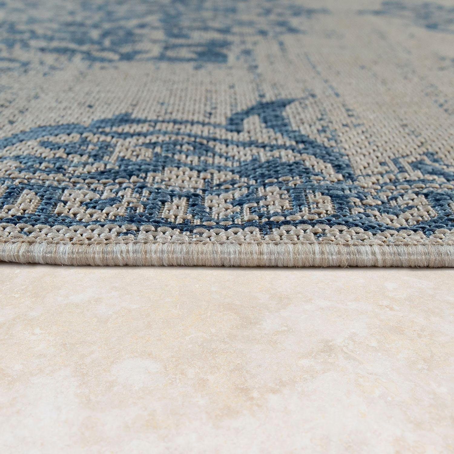 Paco Home Vloerkleed Coco 206 Platweefsel, modern design, oriënt-look, geschikt voor binnen en buiten