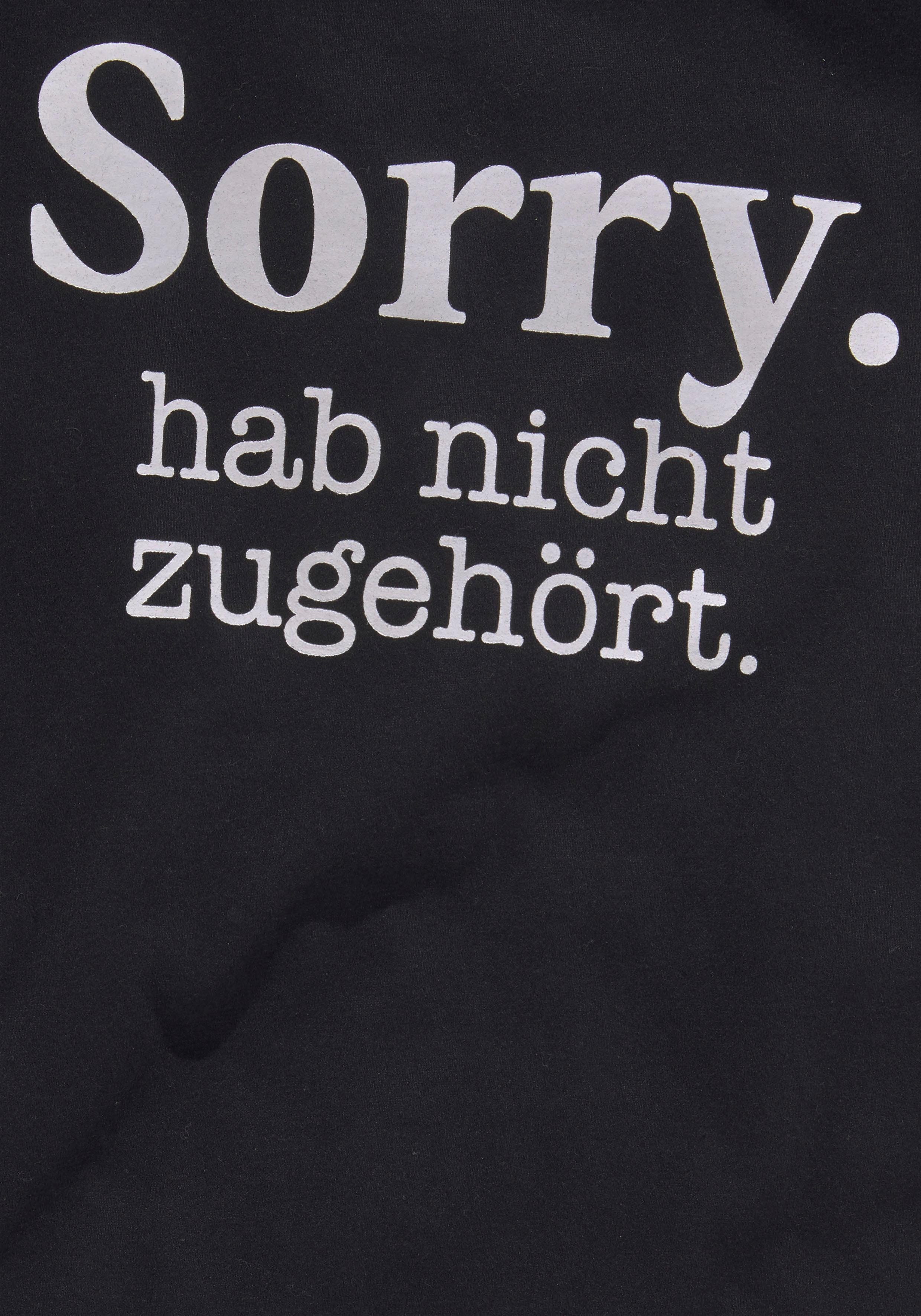 KIDSWORLD T-shirt Sorry. hab nicht zugehört. Korte mouwen, bedrukt, ronde hals, van katoen