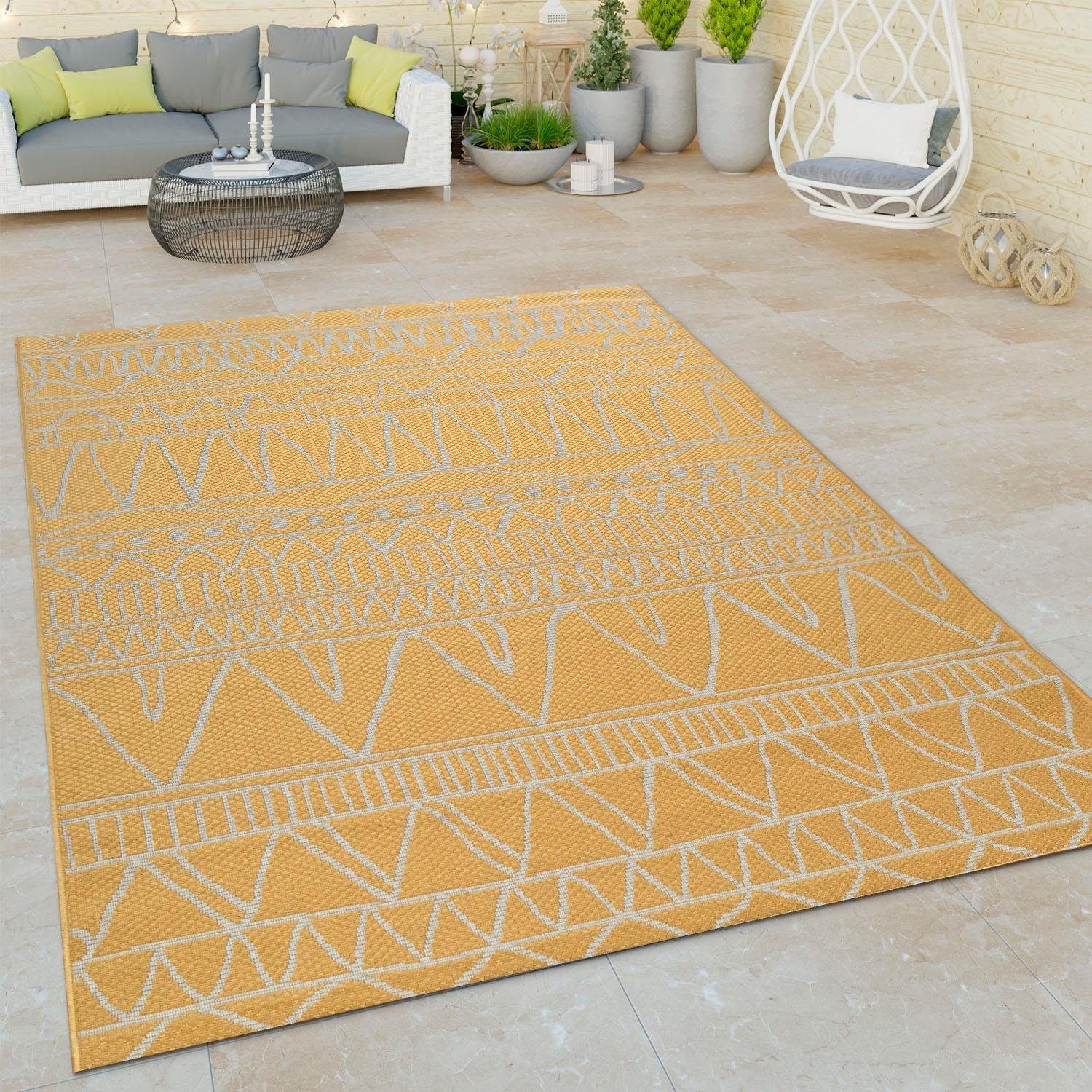 Paco Home Vloerkleed Illusion 321 Platweefsel, modern design, geschikt voor binnen en buiten, uv-bestendig