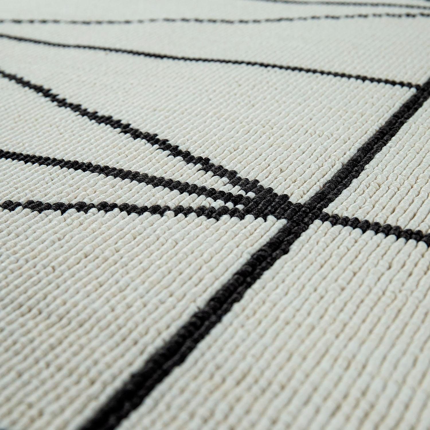 Paco Home Vloerkleed Brugge 224 Platweefsel, modern geometrisch motief, geschikt voor binnen en buiten