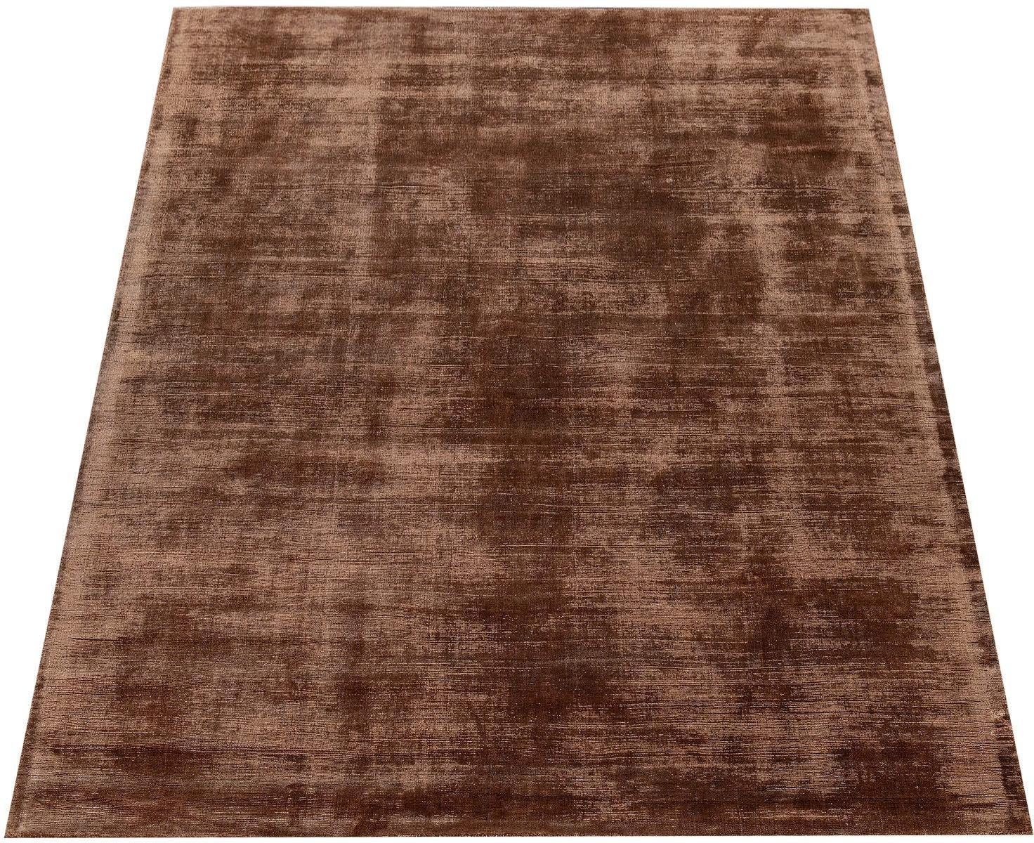 Paco Home Vloerkleed Glori 330 Handgeweven tapijt, laagpolig, 100% viscose, extra zacht met een lichte glans, ideaal voor in de woon- en slaapkamer