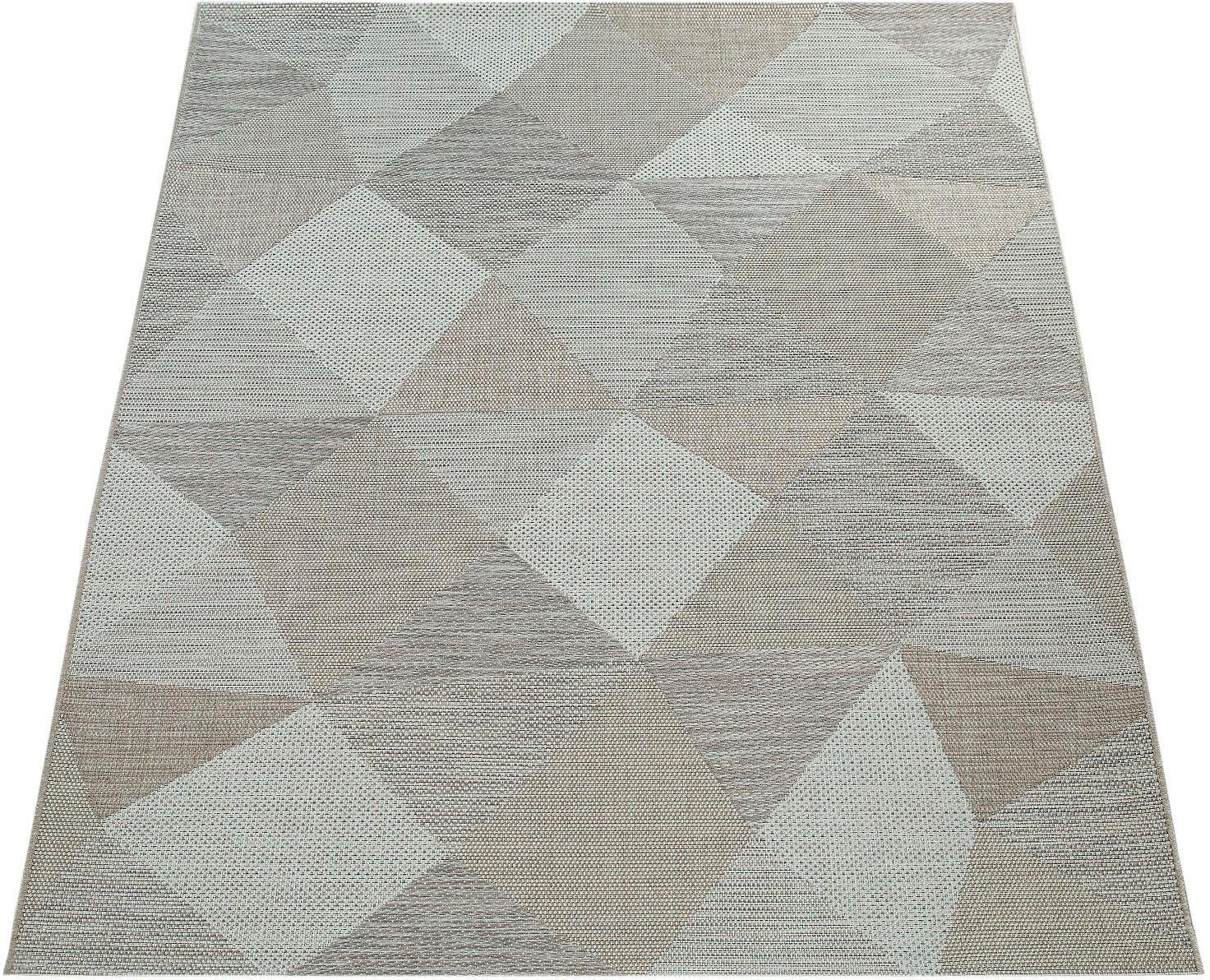 Paco Home Vloerkleed Kortrijk 743 Platweefsel, modern design, pastelkleuren, geschikt voor binnen en buiten moderne vloerkleden maat 160 cm x 230 cm