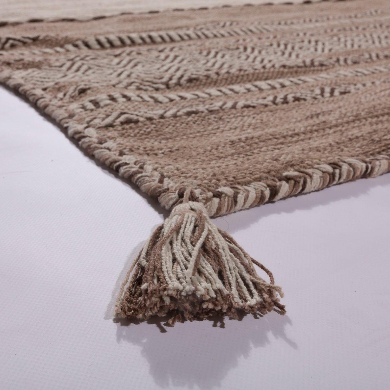 Paco Home Vloerkleed Kilim 217 met de hand geweven tweezijdig te gebruiken kleed, puur katoen, gestreept, woonkamer
