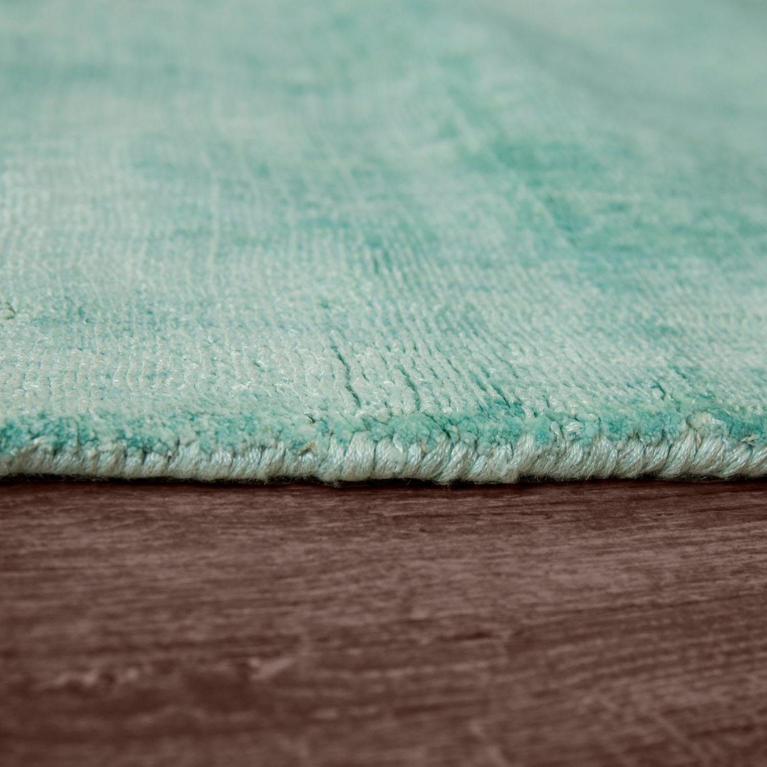 Paco Home Vloerkleed Glori 330 Handgeweven, korte pool, 100% viscose, met de hand geweven, met lichte gloed