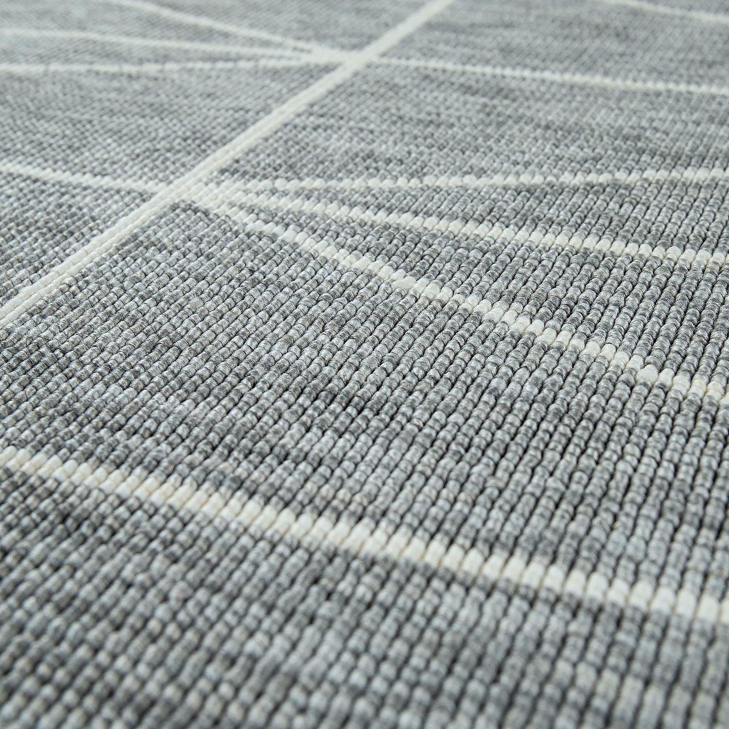 Paco Home Vloerkleed Brugge 224 Platweefsel, modern geometrisch motief, geschikt voor binnen en buiten