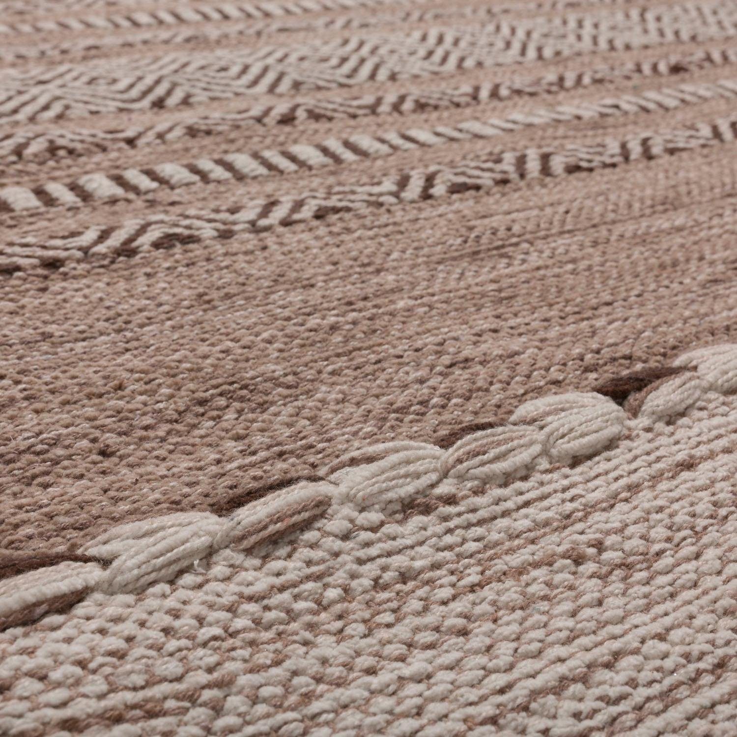 Paco Home Vloerkleed Kilim 217 met de hand geweven tweezijdig te gebruiken kleed, puur katoen, gestreept, woonkamer