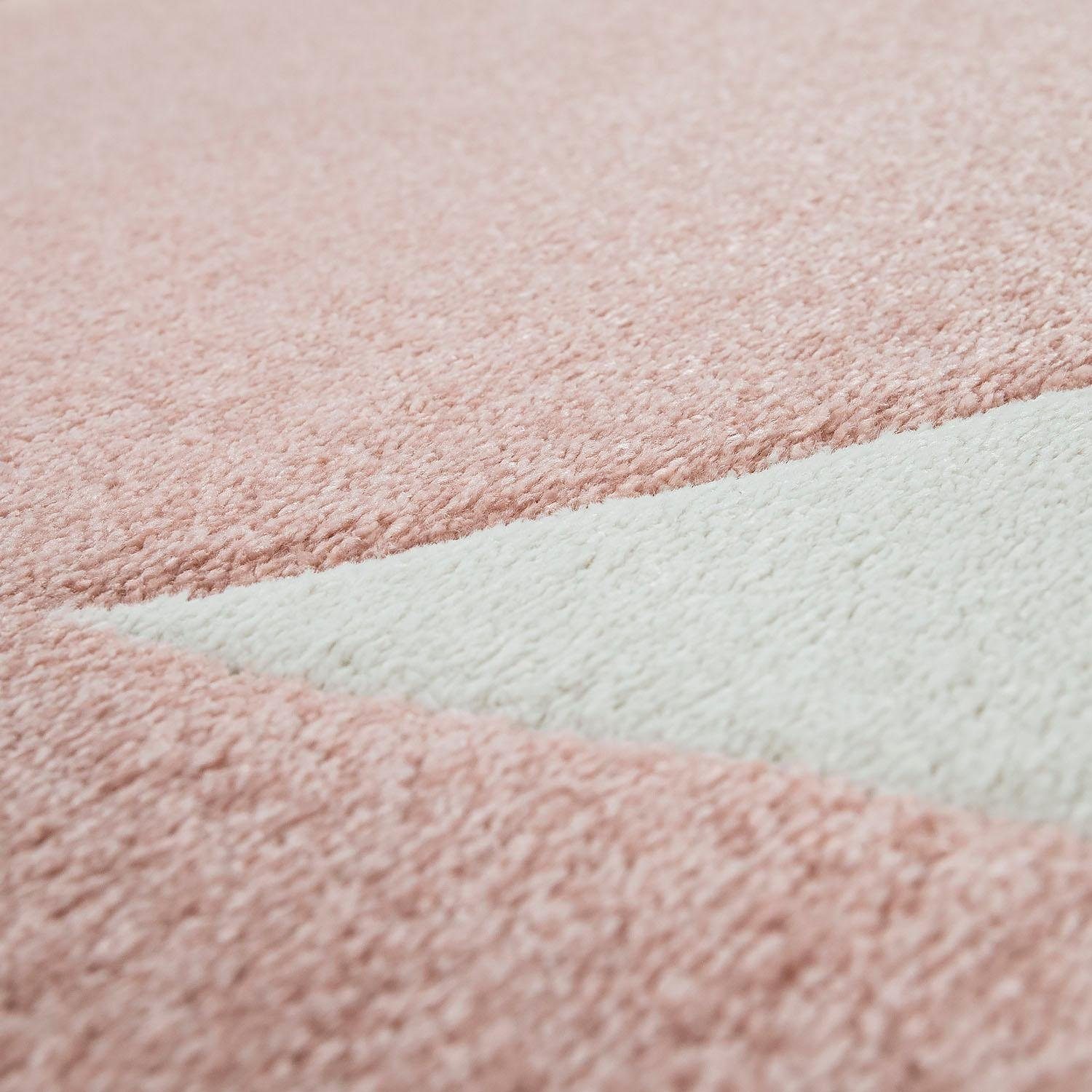 Paco Home Kindervloerkleed Cosmo 397 3d-design, motief ster, pastelkleuren, kinder- en tienerkamer