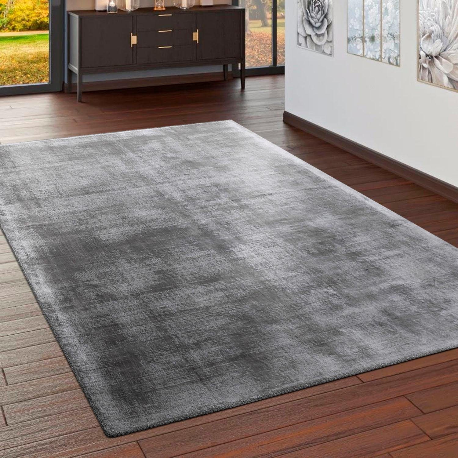 Paco Home Vloerkleed Glori 330 Handgeweven, korte pool, 100% viscose, met de hand geweven, met lichte gloed