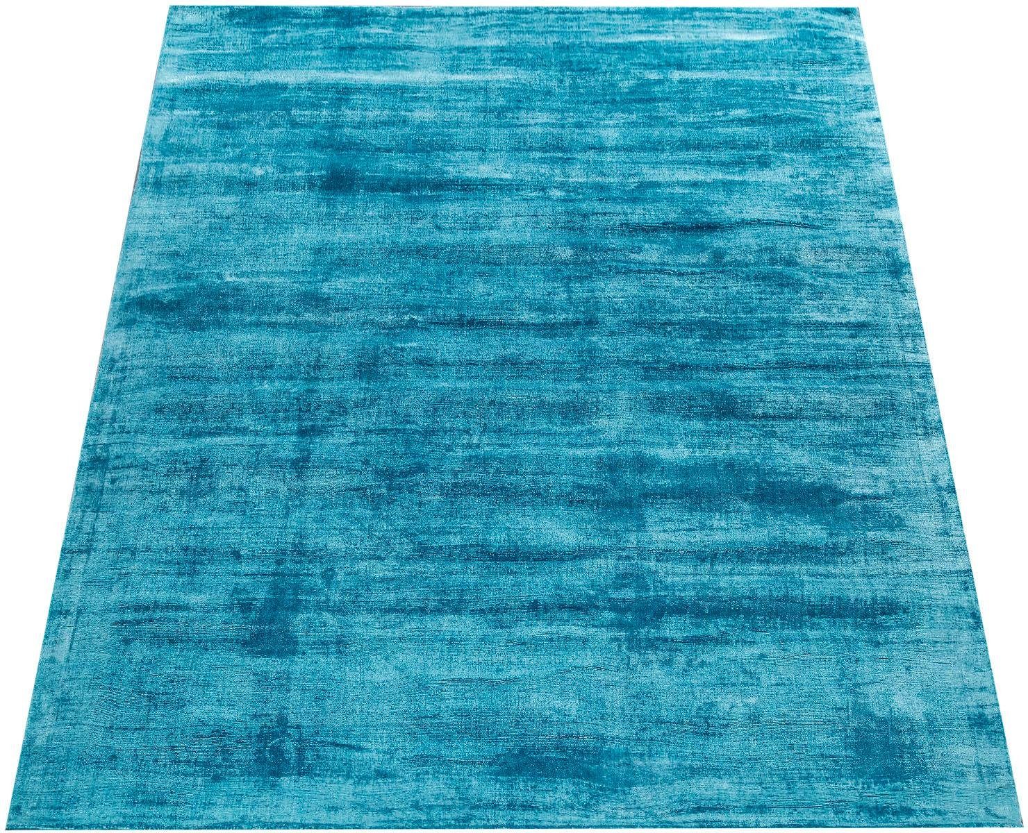 Paco Home Vloerkleed Glori 330 Handgeweven tapijt, laagpolig, 100% viscose, extra zacht met een lichte glans, ideaal voor in de woon- en slaapkamer