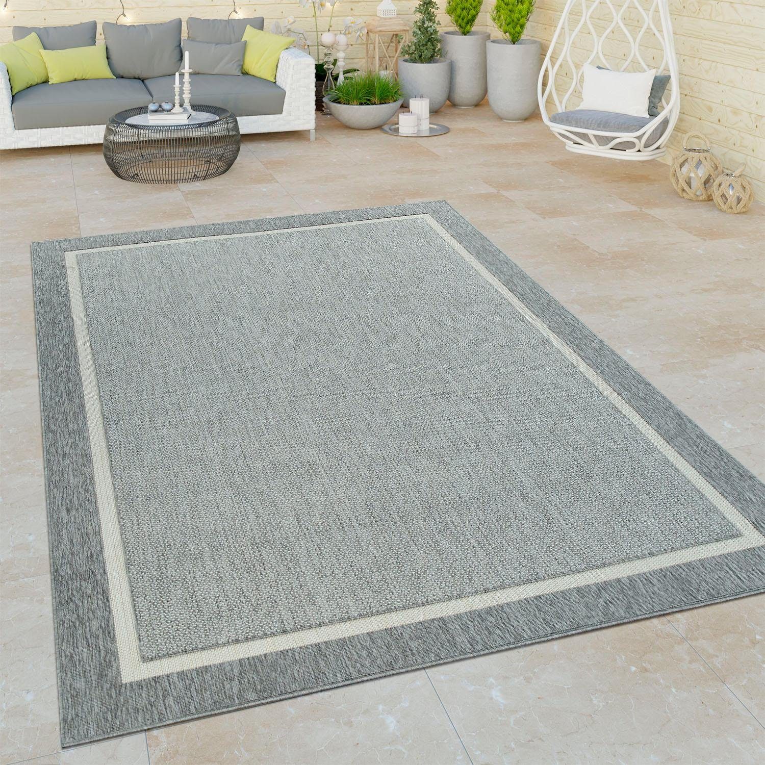 Paco Home Vloerkleed Brugge 225 Platweefsel, met randdessin, geschikt voor binnen en buiten, woonkamer