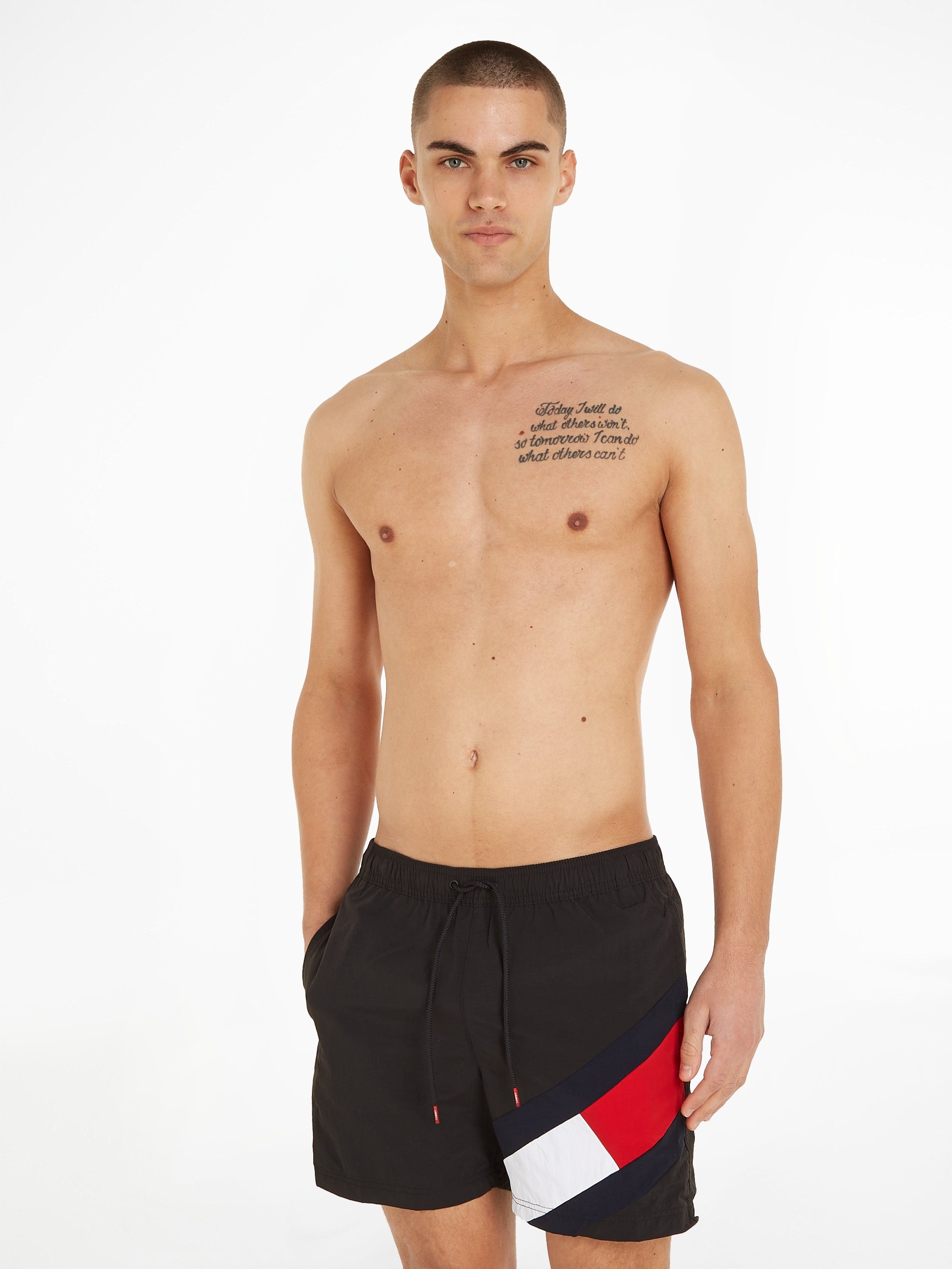 Tommy Hilfiger Swimwear Zwemshort SF MEDIUM DRAWSTRING met tommy hilfiger merklabel