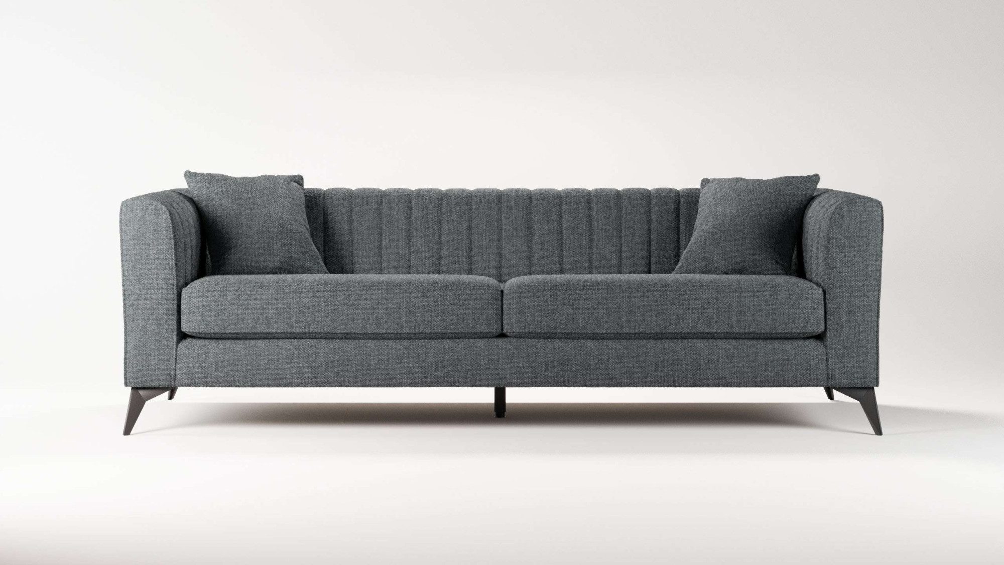 Places of Style 4-zitsbank MATTHEW elegant designsofa, afmetingen B/D/H: 231/86/74 cm XXL, stiksels in de rug, losse zitkussens, inclusief 2. sierkussen
