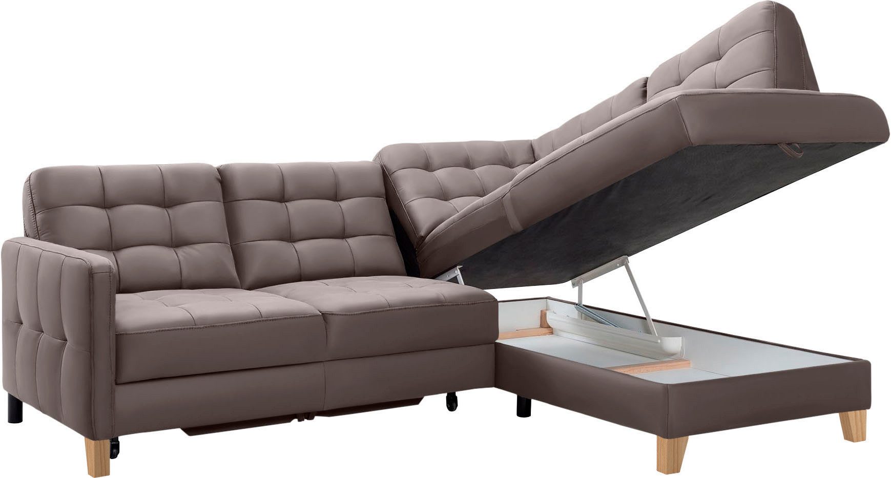 exxpo - sofa fashion Hoekbank Elio, compact en comfortabel, handig, tijdloos design, L-vorm