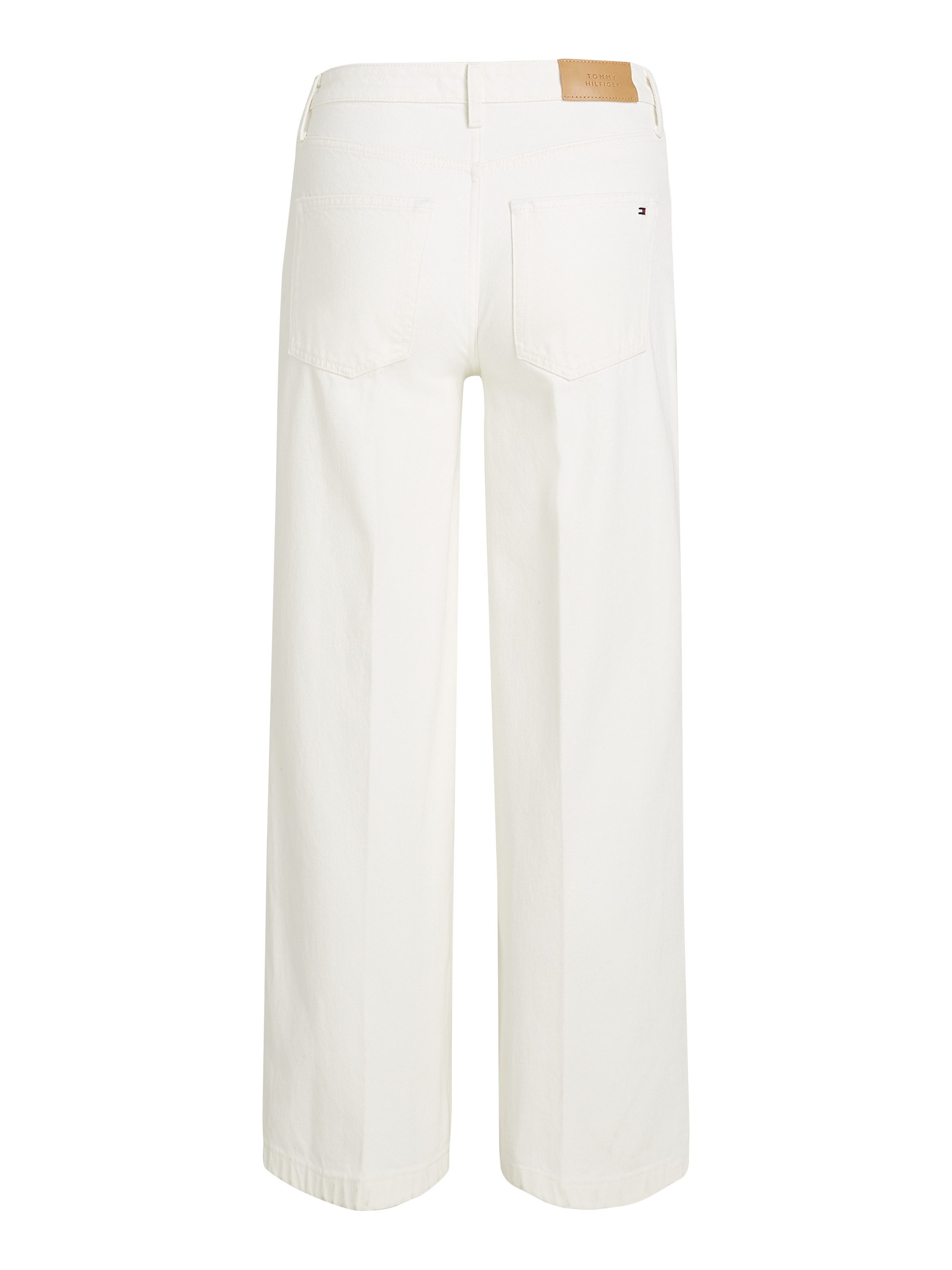 Tommy Hilfiger Wijde jeans WIDE LEG HW LOU met logo-badge met nagels met persplooien