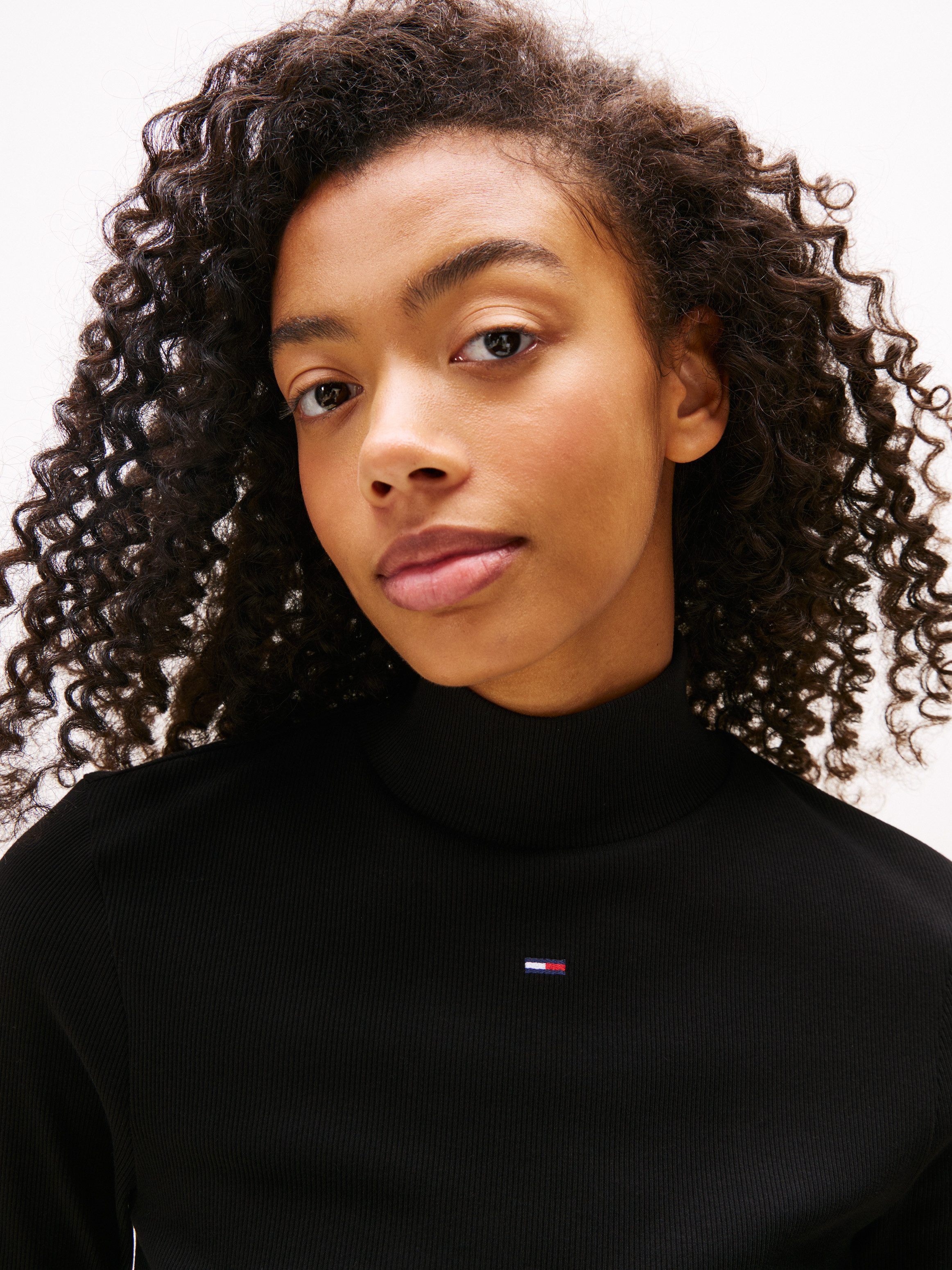 TOMMY JEANS Shirt met lange mouwen TJW ESSENTIAL MOCK NECK