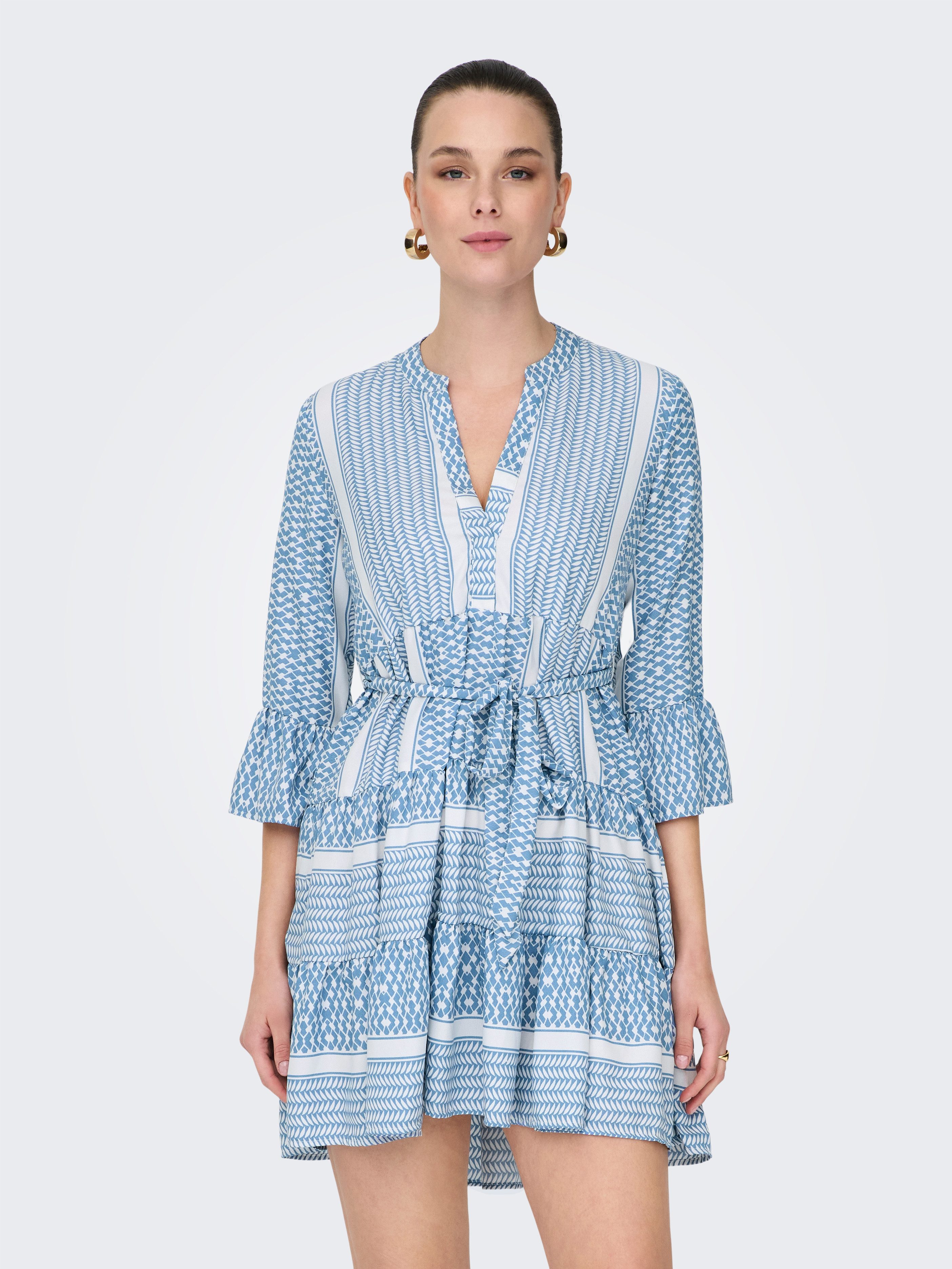 Only Tuniekjurk ONLATHENA LIFE 3/4 SHORT DRESS WVN NOOS
