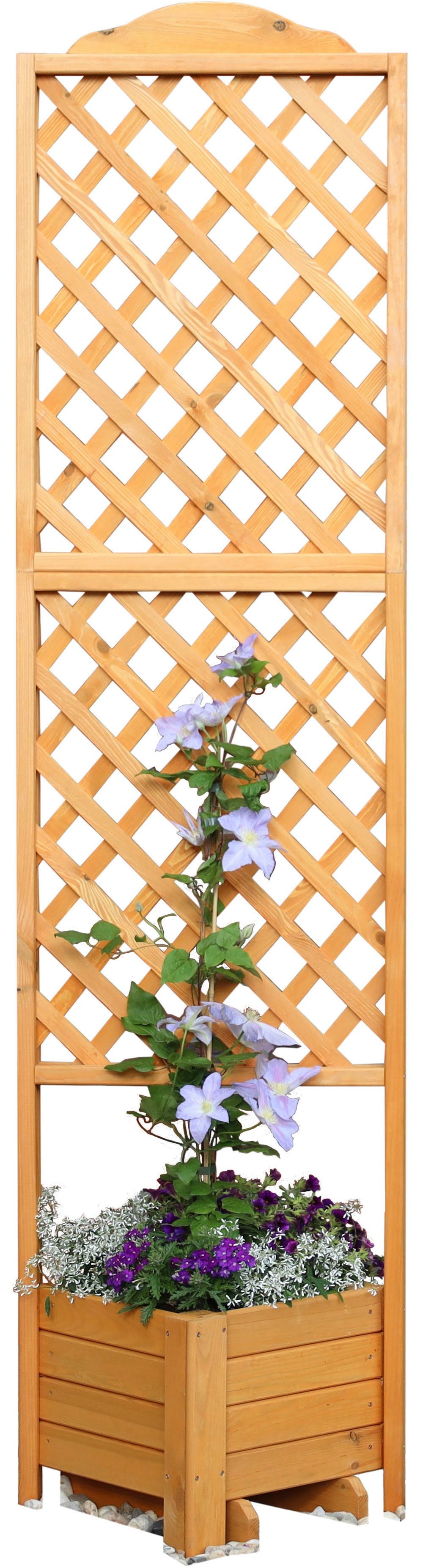 promadino Rek Hoektrellis met plantenbak, bxdxh: 54x54x210 cm