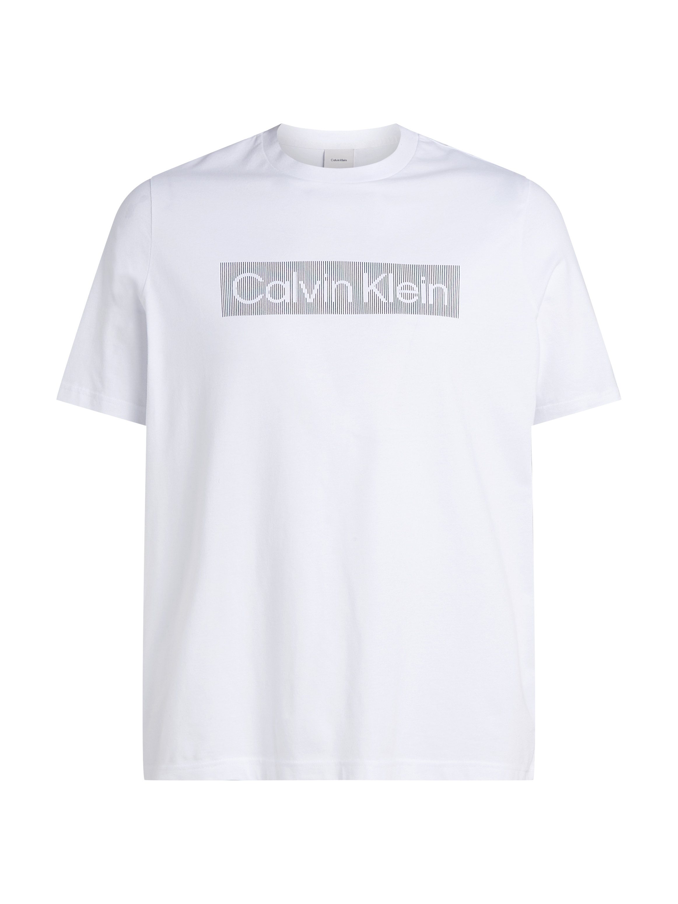 Calvin Klein T-shirt BT-BOX STRIPED LOGO T-SHIRT in grote maten met logo-opschrift