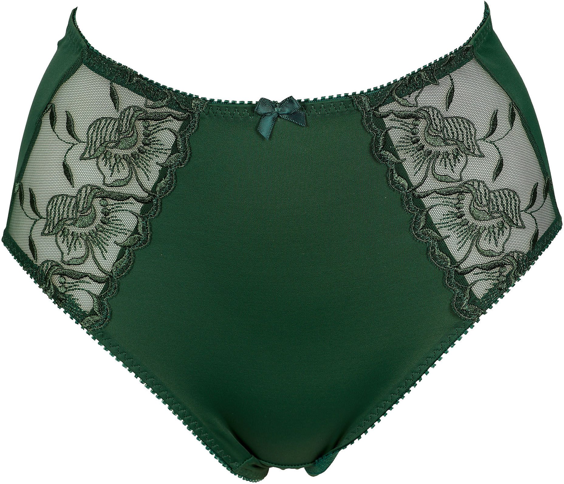 Elbrina High-waist-slip Embroidery met delicate kantapplicatie