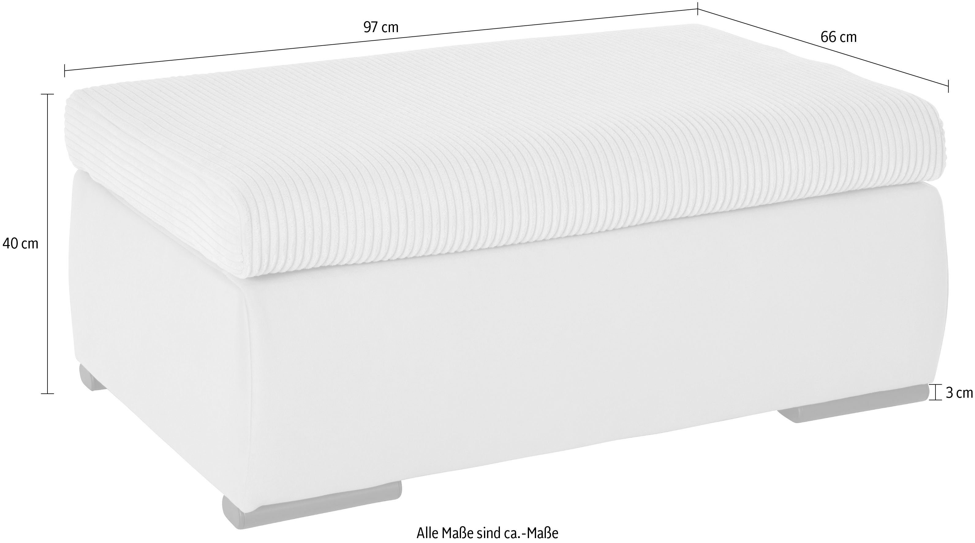 Home affaire Hocker Win met zwarte metalen poten, vrij plaatsbaar