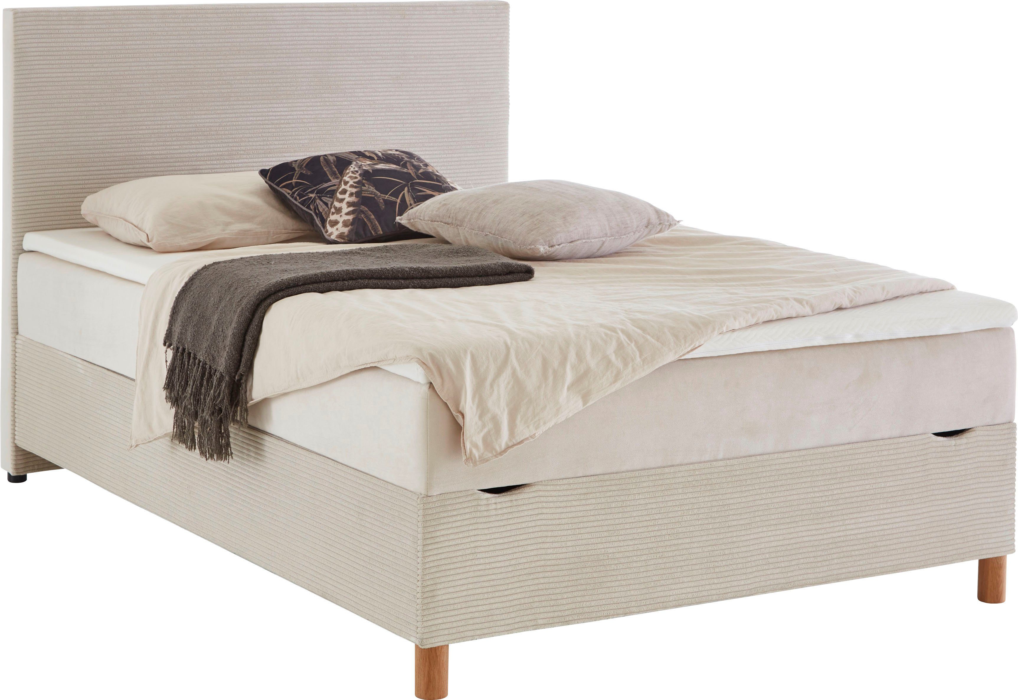 meise.möbel Boxspring Corsica met bedkist en topmatras, bekleding in een stof- en cordmix
