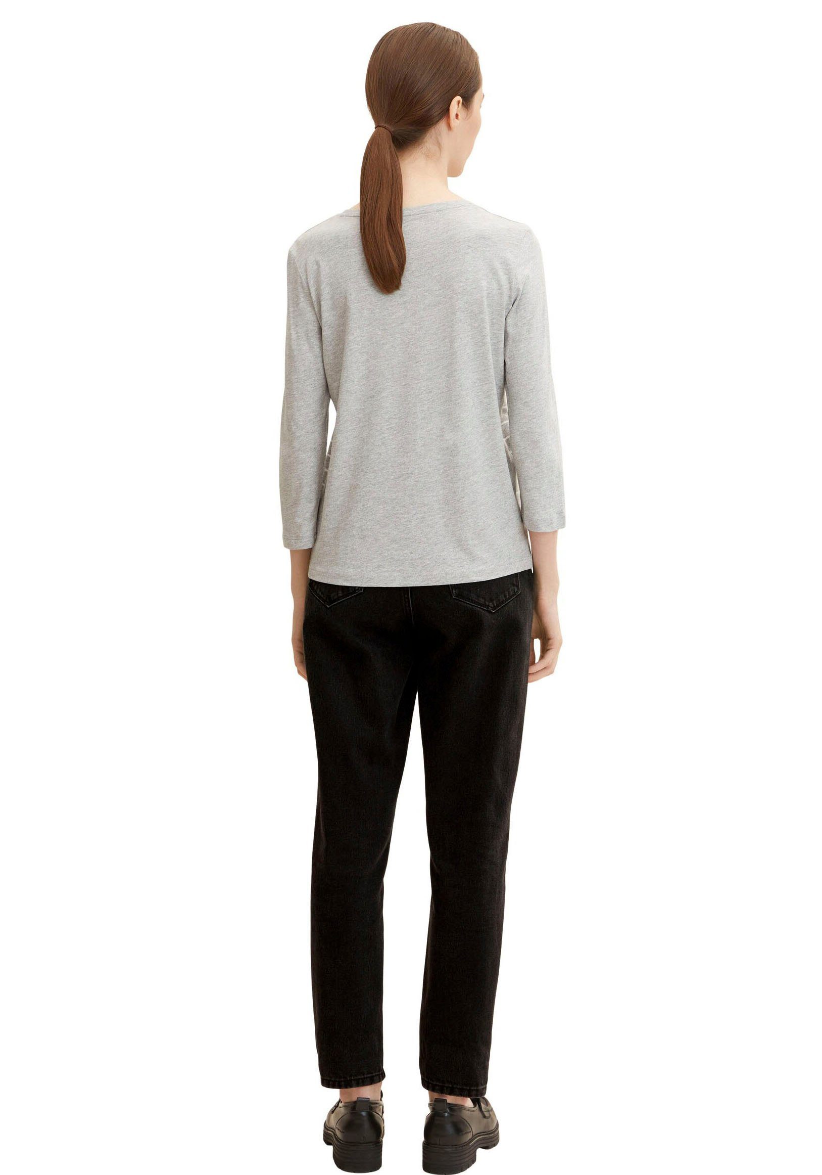 Tom Tailor Shirt met 3/4-mouwen dubbel - strepen + uni (2-delig, Set van 2)