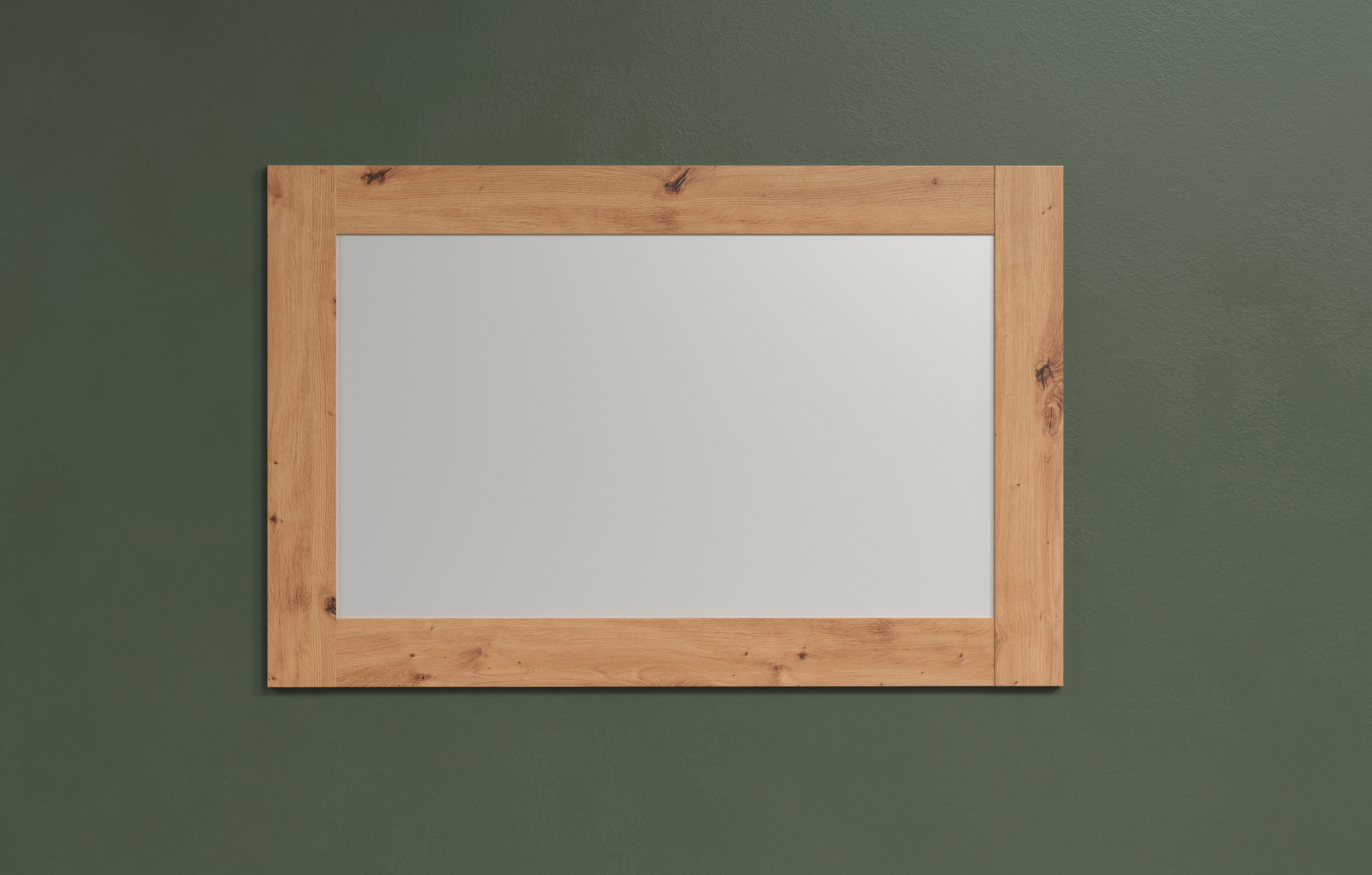 Home affaire Garderobespiegel Ambres Rechthoekige wandspiegel, lijst met houtloo, b x h ca.: 116 x 76 cm (1 stuk)