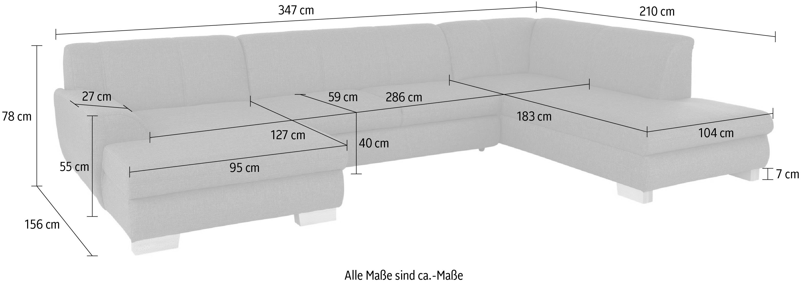 Home affaire Zithoek Nika U-vorm Zithoek, MELROSE®/structuurstof of fijne structuurstof