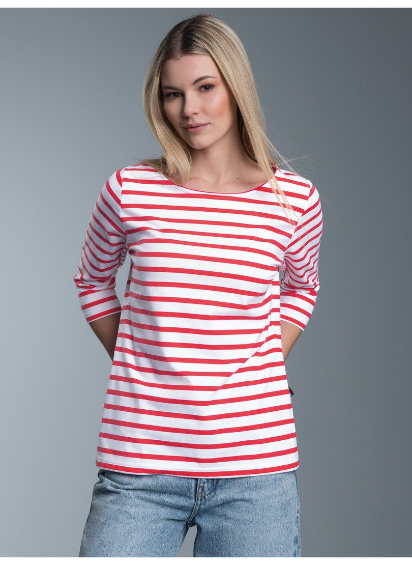 Trigema Longsleeve TRIGEMA Driekwartarm shirt met streepjespatroon (1-delig)
