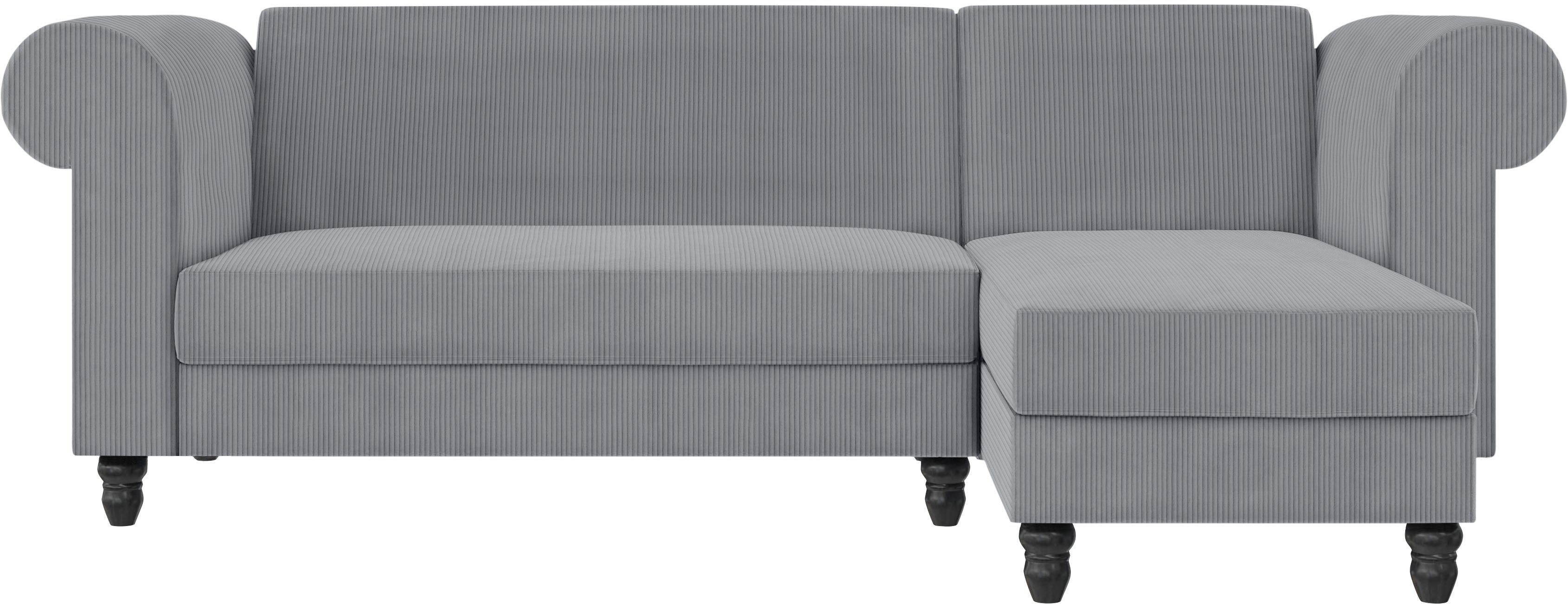 Dorel Home Hoekbank Felix II, L-model, bedbank 241cm (ligoppervlak 108x195 cm),