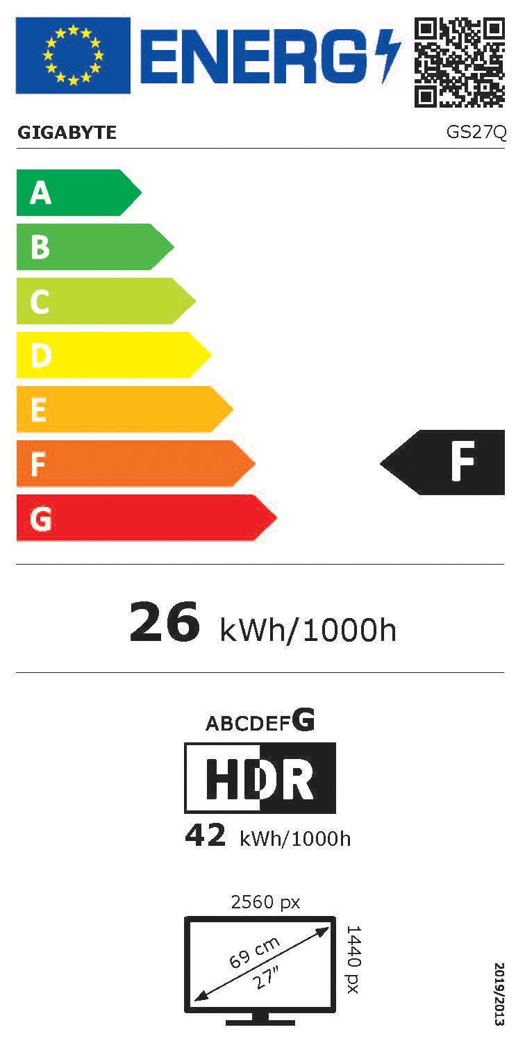 Gigabyte Gaming-monitor GS27Q, 68,5 cm / 27", Full HD